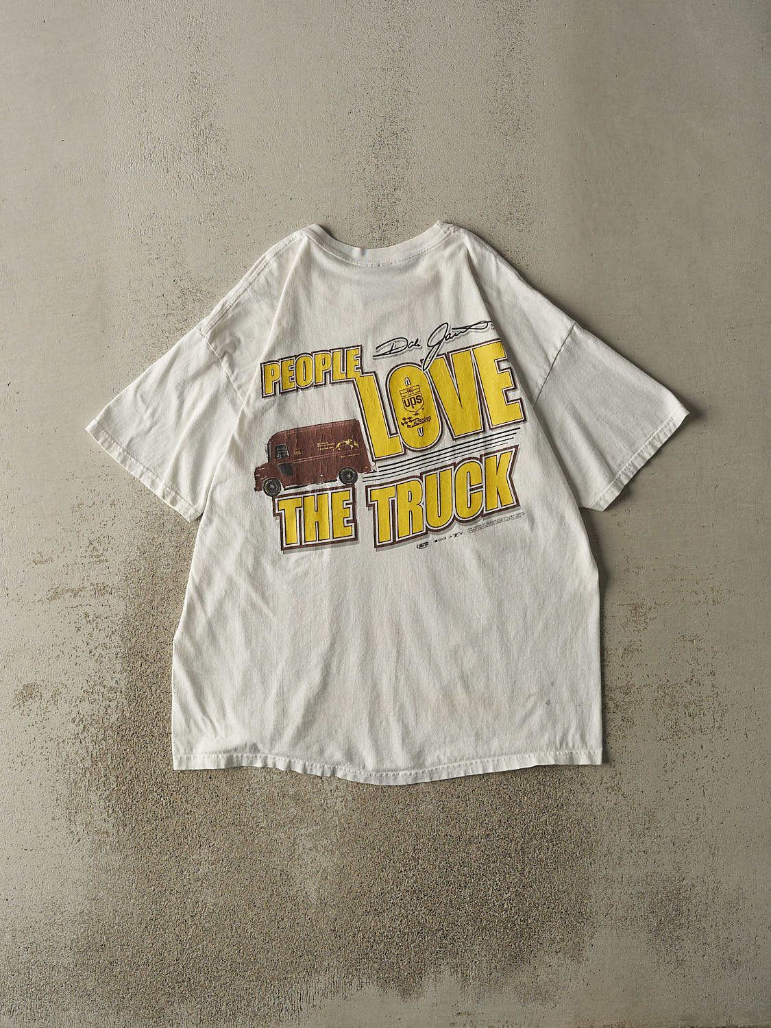 Vintage Y2K White Dale Jarrett Nascar Tee (L/XL)
