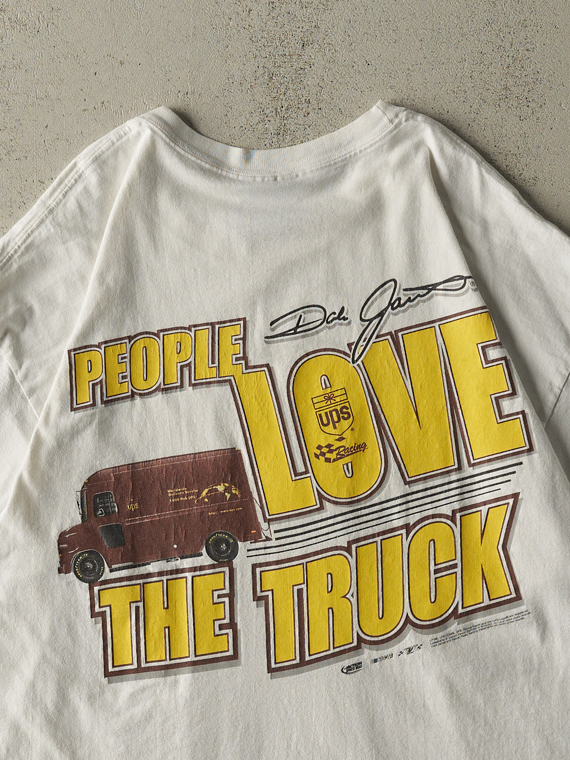 Vintage Y2K White Dale Jarrett Nascar Tee (L/XL)