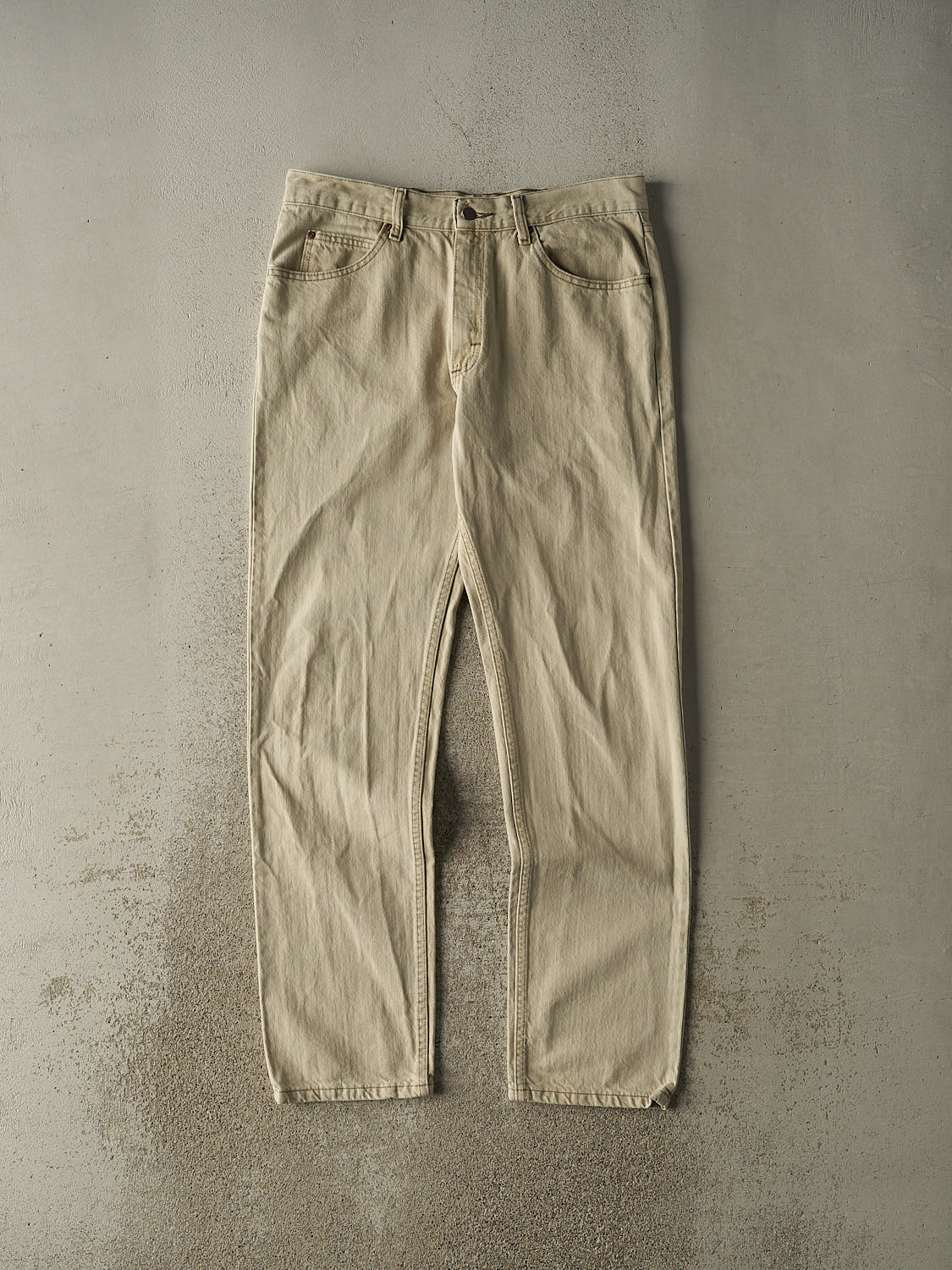 Vintage 90s Beige Lee Denim Pants (34x33.5)