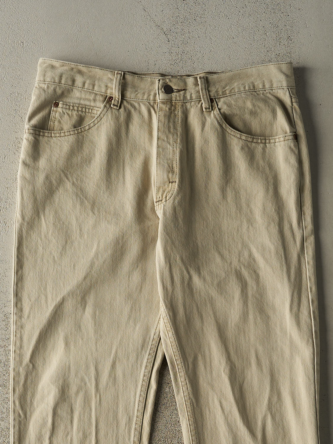 Vintage 90s Beige Lee Denim Pants (34x33.5)