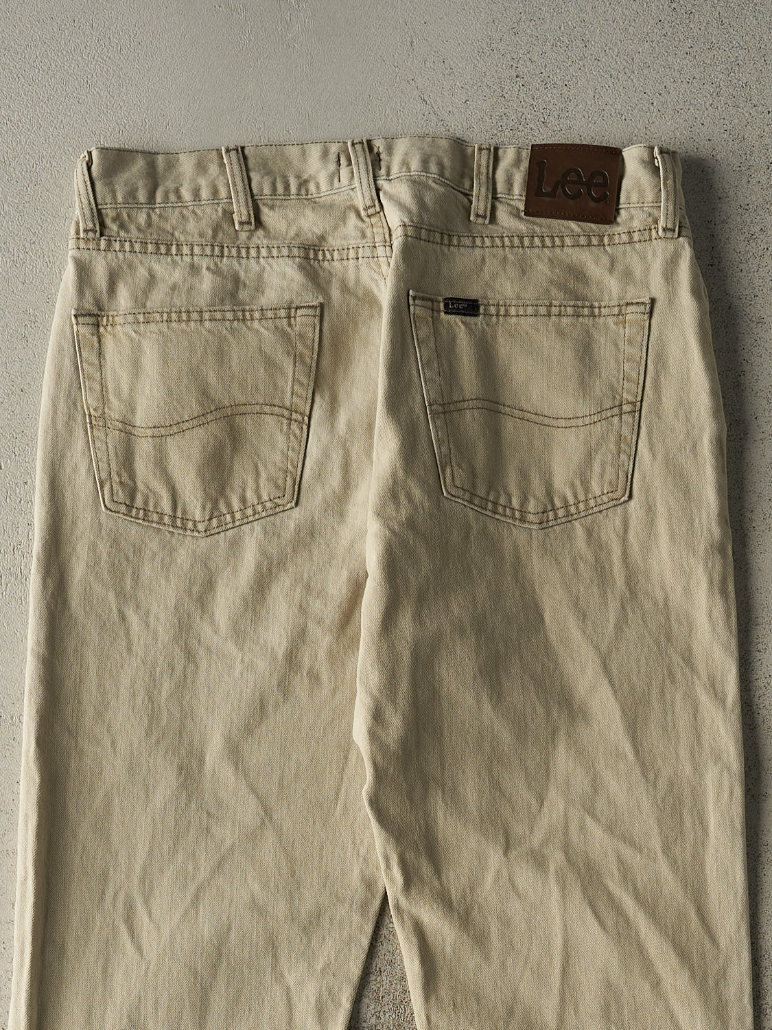Vintage 90s Beige Lee Denim Pants (34x33.5)