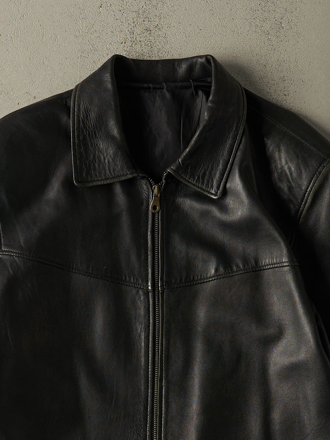 Vintage 90s Black Soft Leather Jacket (L/XL)
