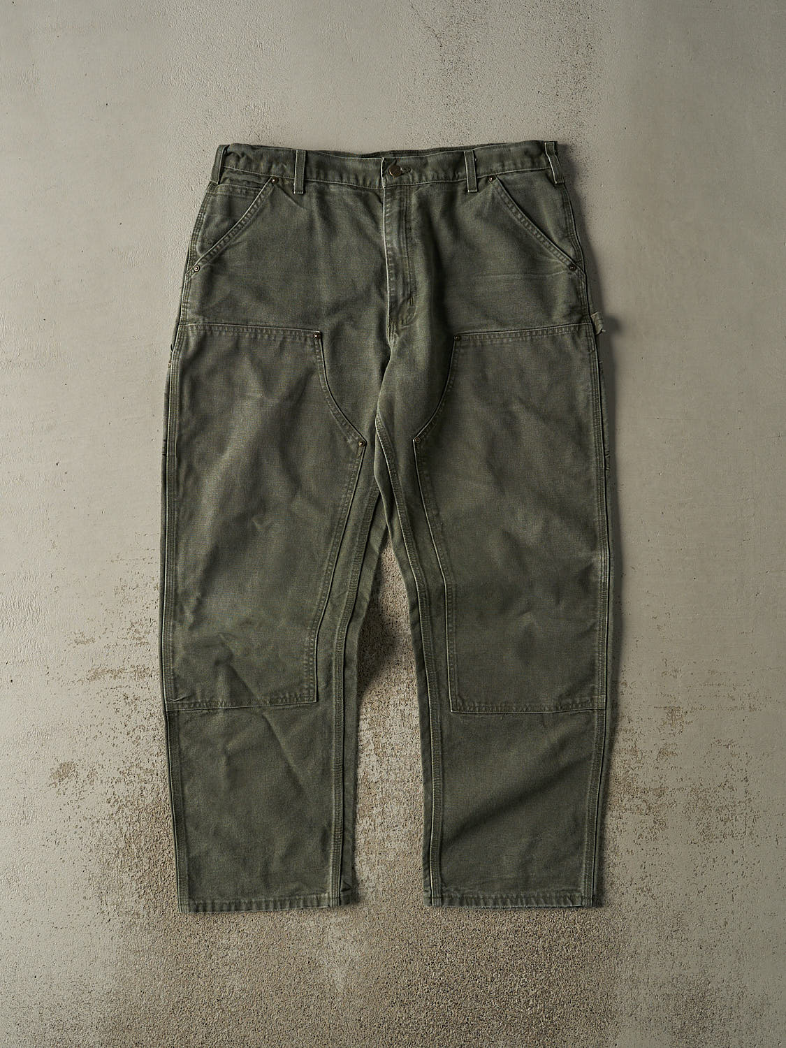 Vintage 90s Green Carhartt Double Knee Carpenter Pants (37x31)