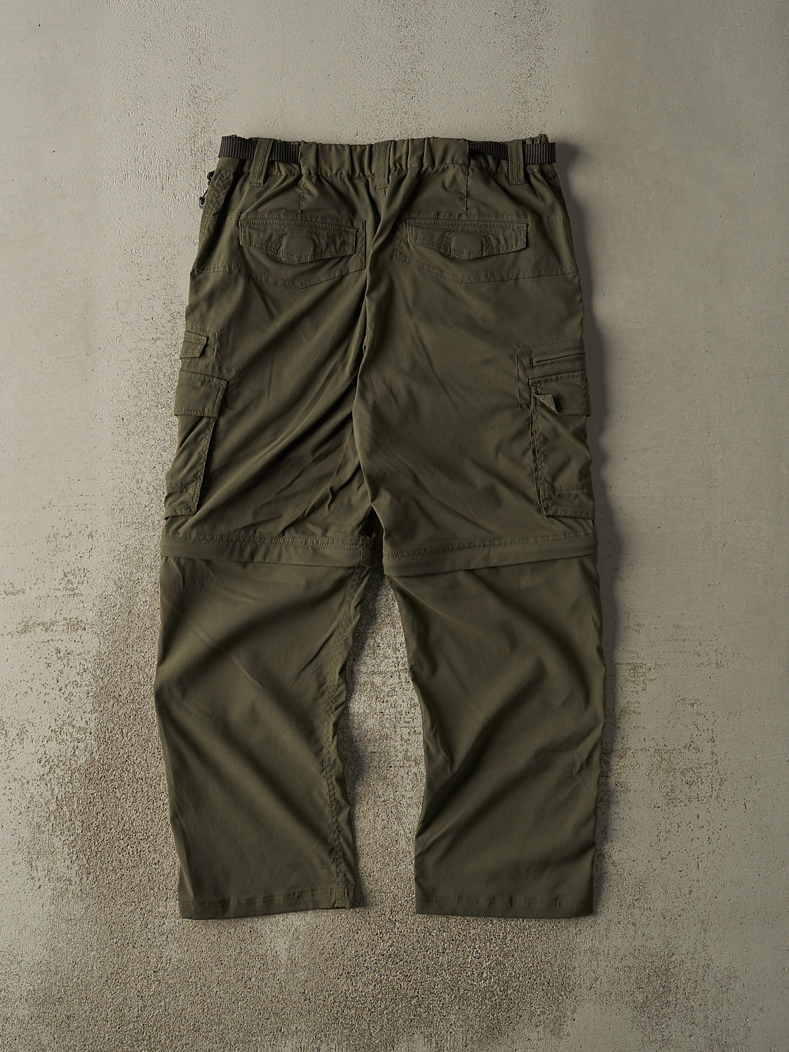 Vintage Y2K Green BC Clothing Zip Off Cargo Pants (34x29 )