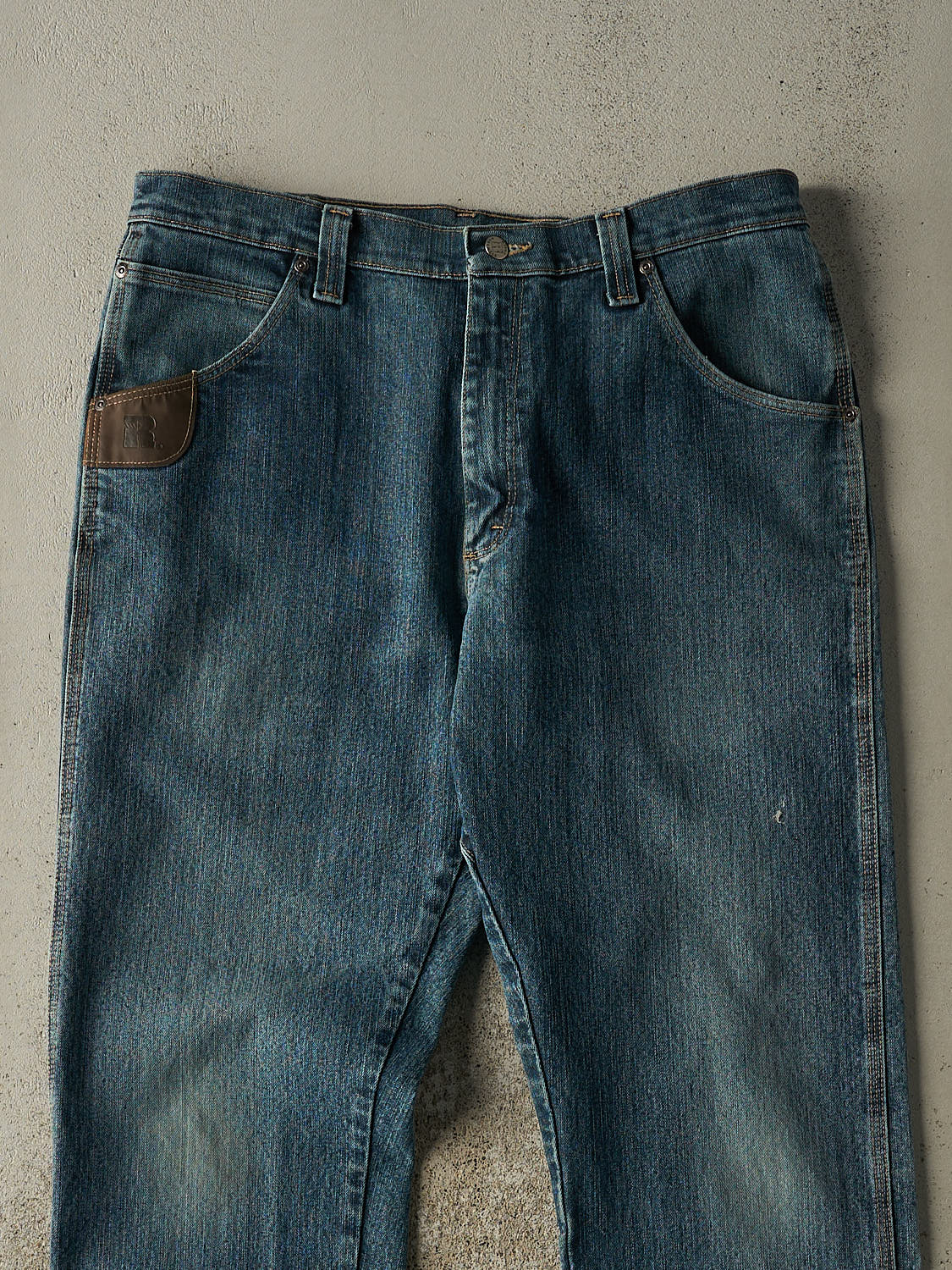 Vintage 90s Dark Wash Wrangler Riggs Jeans (35x33.5)