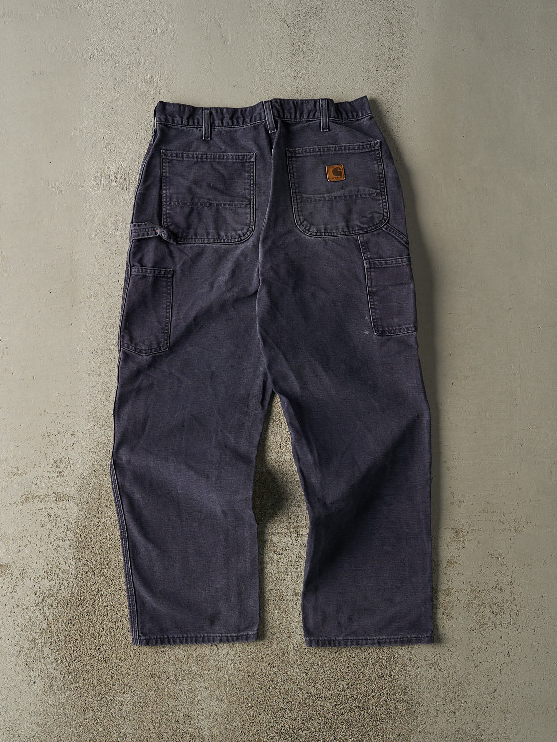 Vintage 90s Sun Faded Navy Carhartt Carpenter Pants (32x30)
