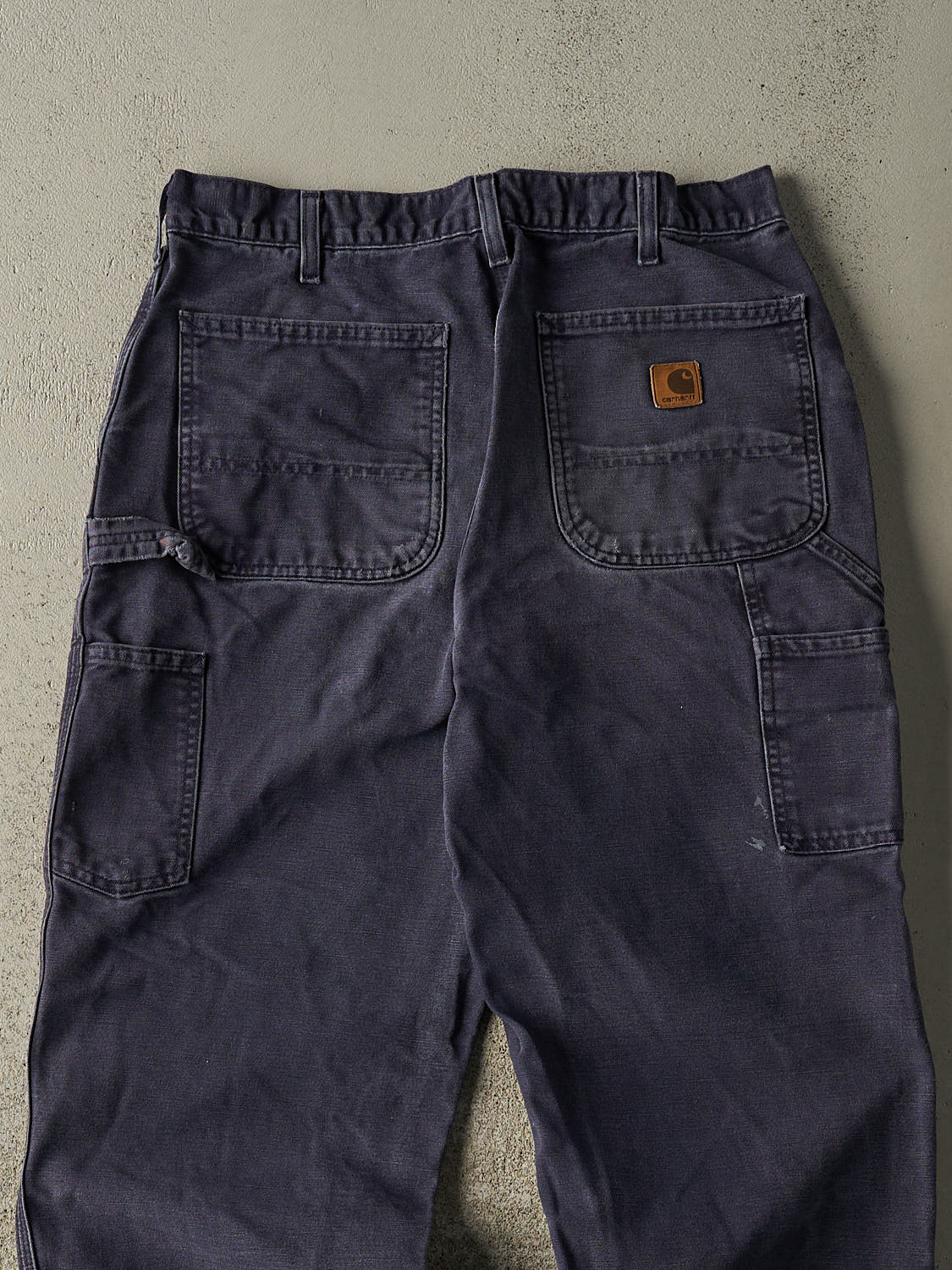 Vintage 90s Sun Faded Navy Carhartt Carpenter Pants (32x30)