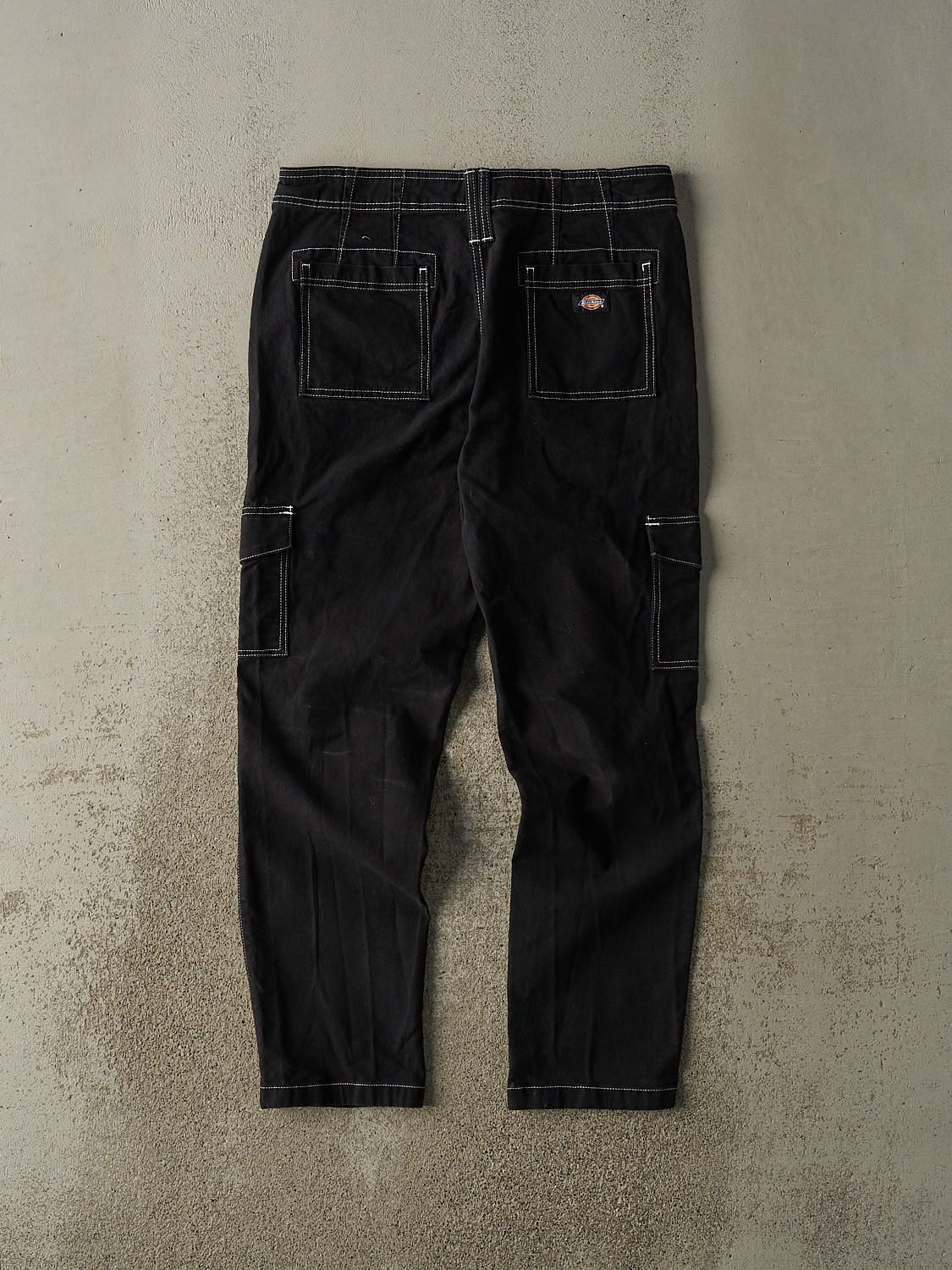 Vintage Y2K Black Dickies Contrast Stitch Cargo Slim Fit Work Pants (34x29.5)