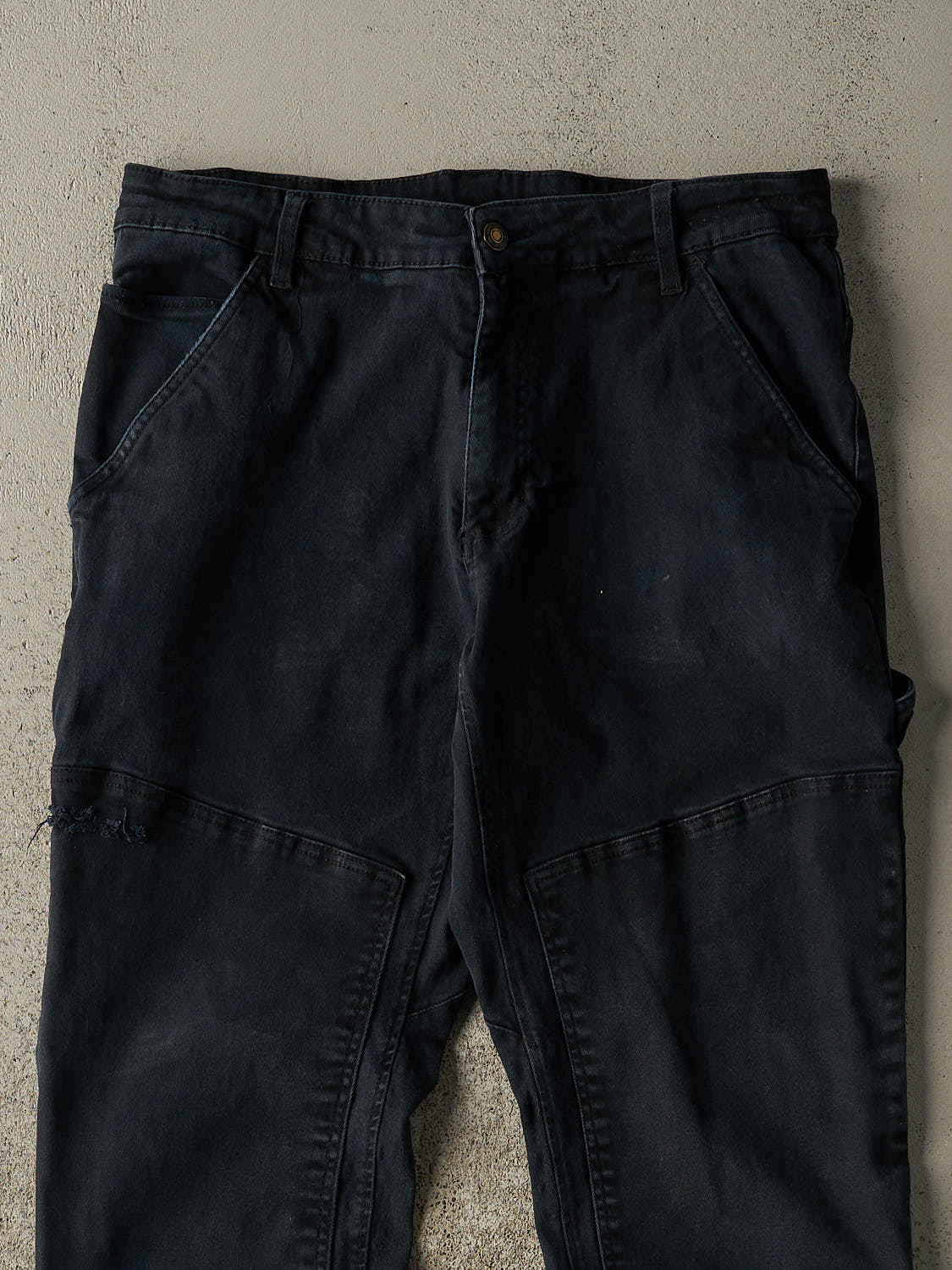 Vintage Y2K Faded Black CAT Double Knee Carpenter Pants (34x30)