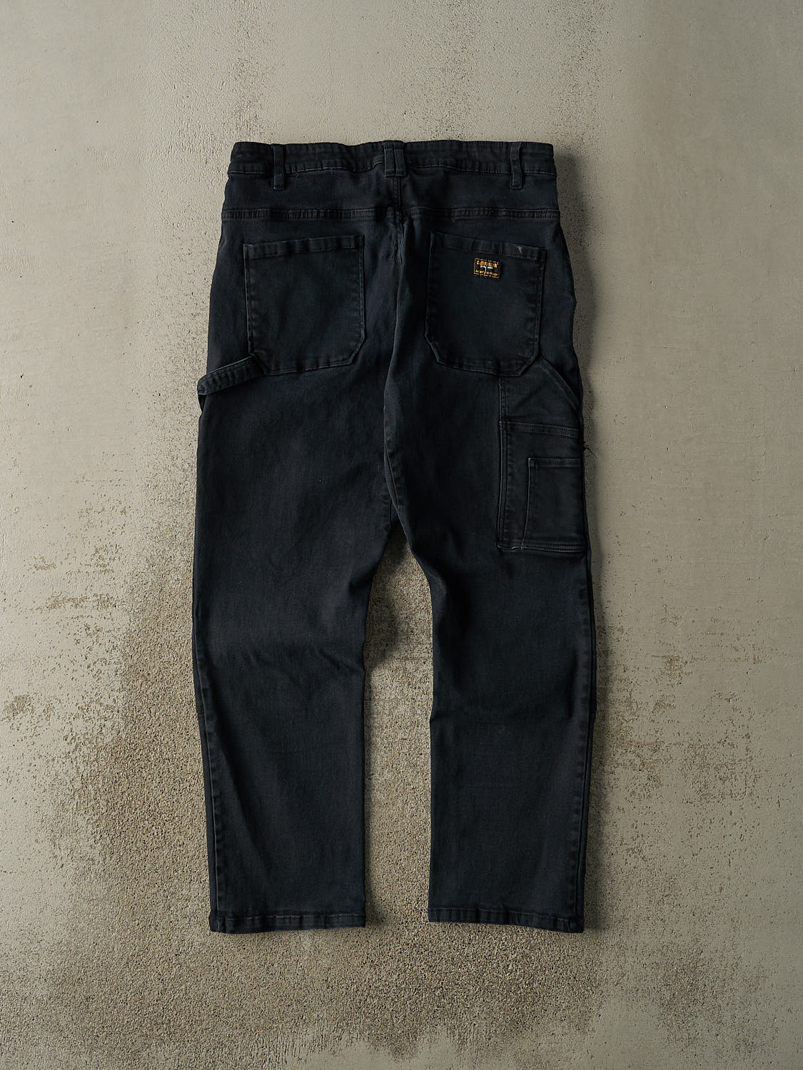 Vintage Y2K Faded Black CAT Double Knee Carpenter Pants (34x30)