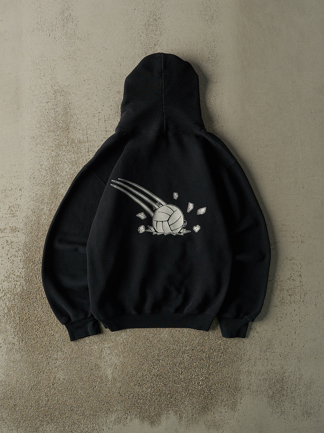 Vintage Y2K Black Russell Athletic Cougars Volleyball Hoodie (XS/S)