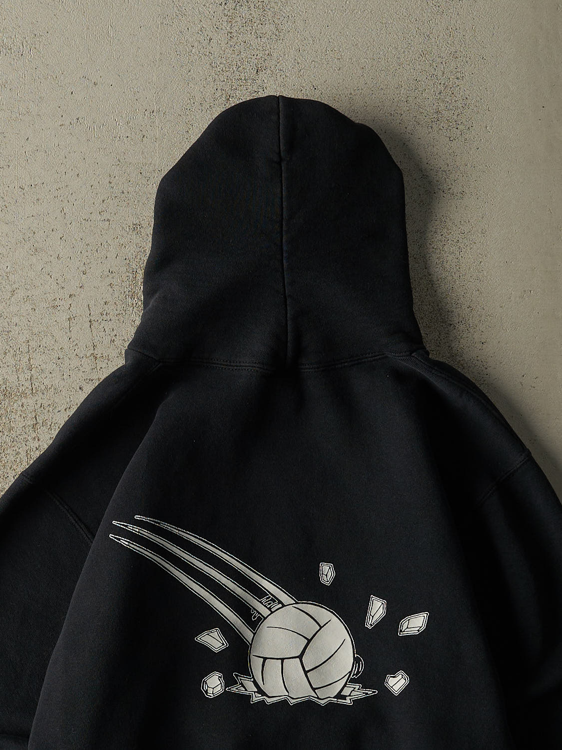 Vintage Y2K Black Russell Athletic Cougars Volleyball Hoodie (XS/S)