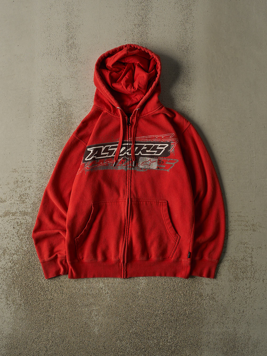 Vintage Y2K Red Alpine Stars Zip Up Hoodie (S)