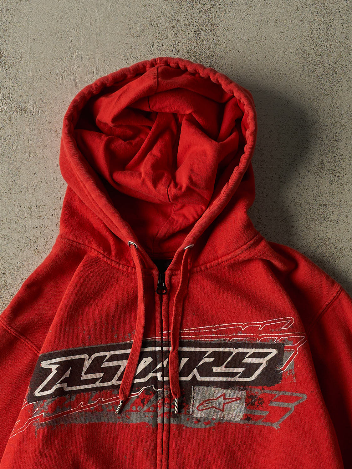 Vintage Y2K Red Alpine Stars Zip Up Hoodie (S)