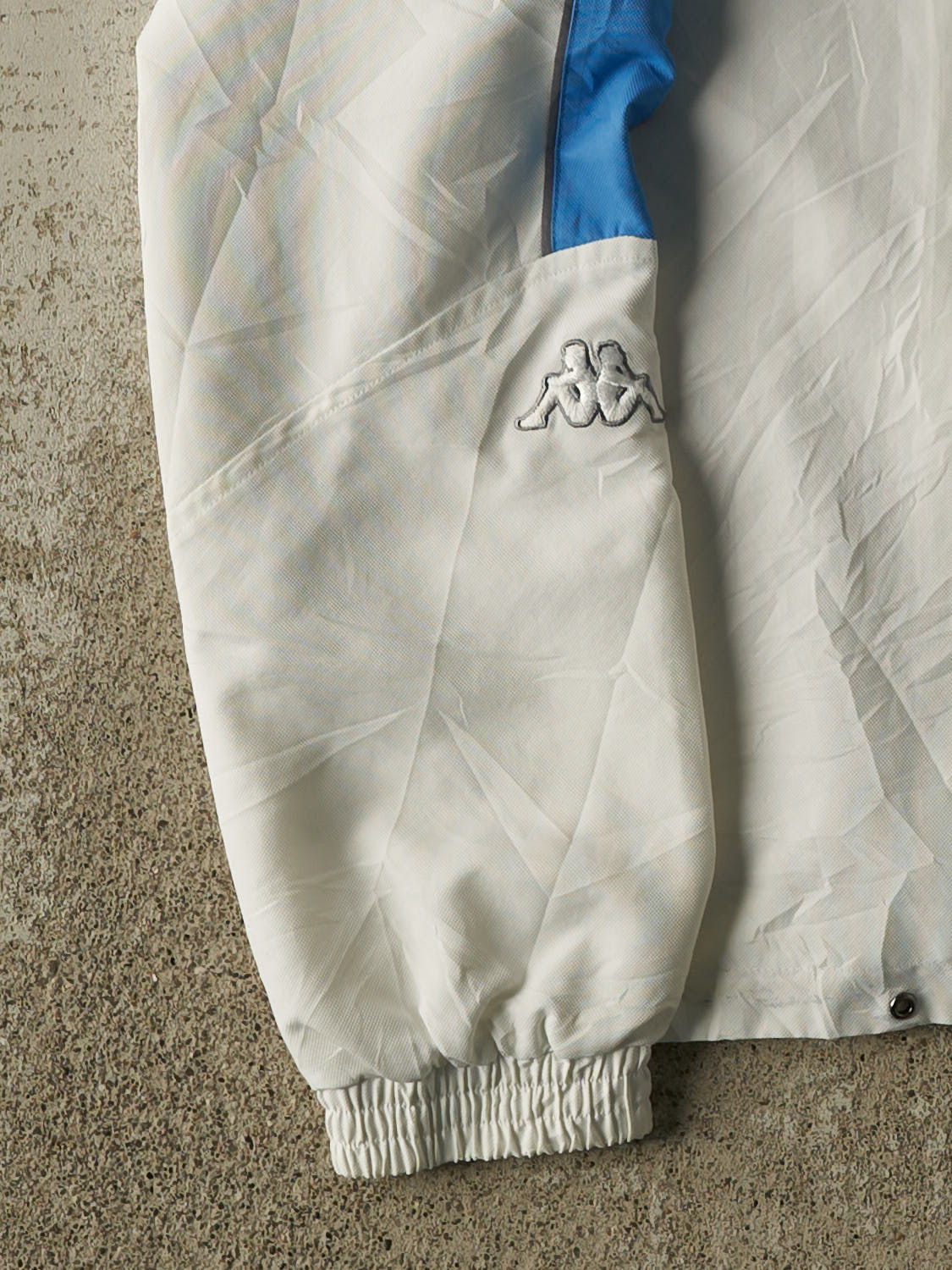 Vintage Y2K White Kappa Zip Up Windbreaker Jacket (XL/XXL)
