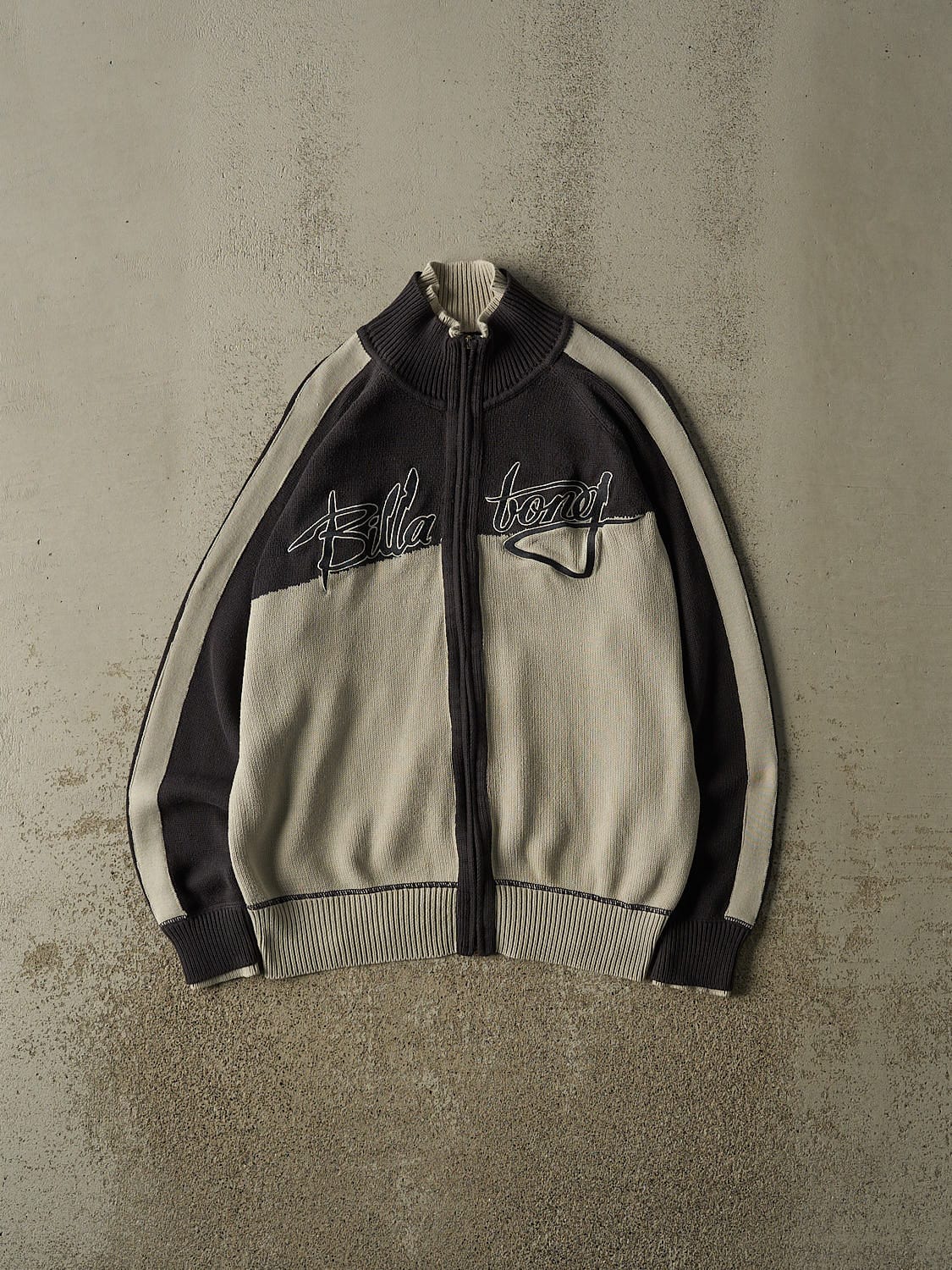 Vintage Y2K Charcoal Grey Billabong Zip Up Knit (M)