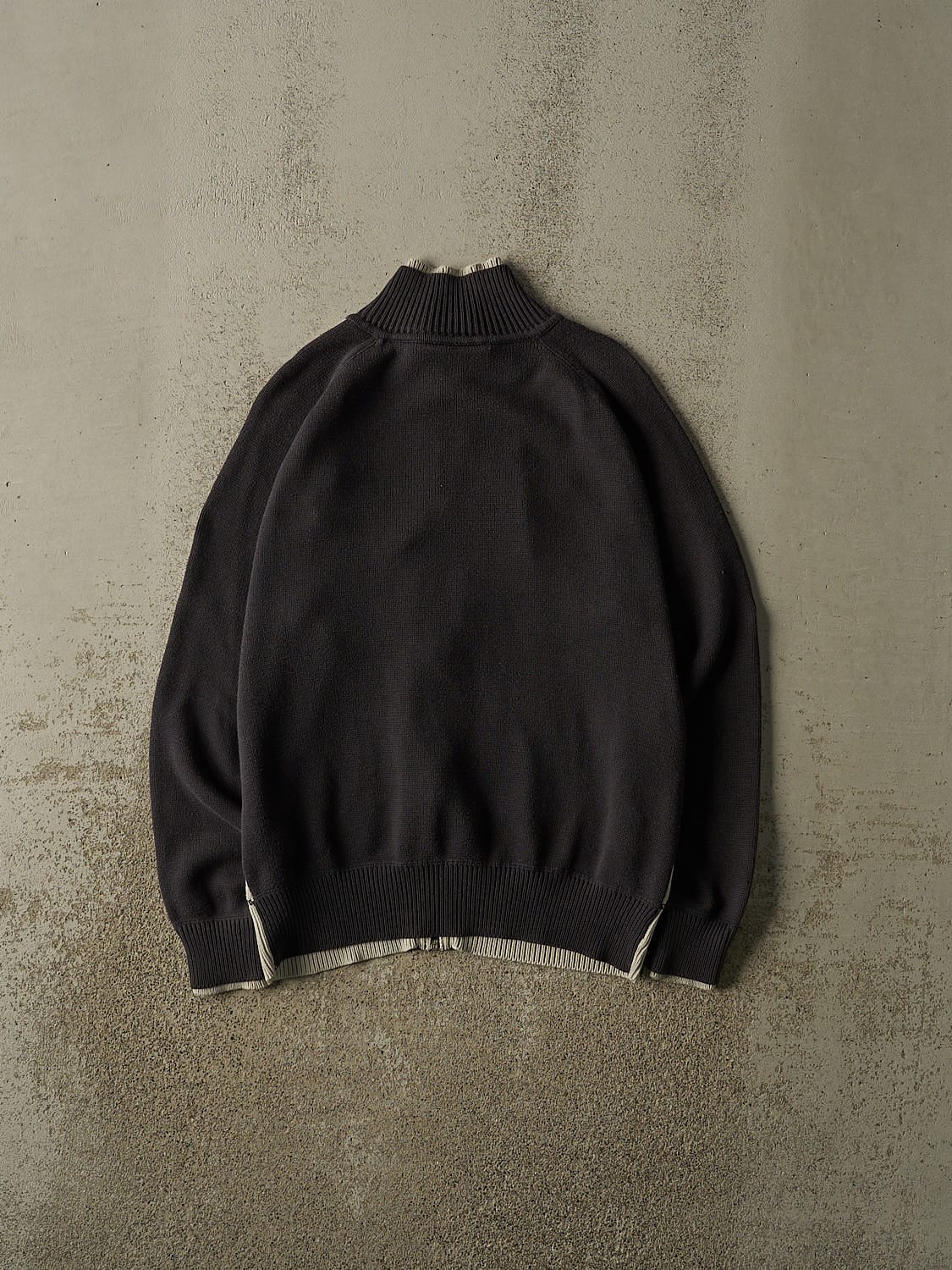 Vintage Y2K Charcoal Grey Billabong Zip Up Knit (M)