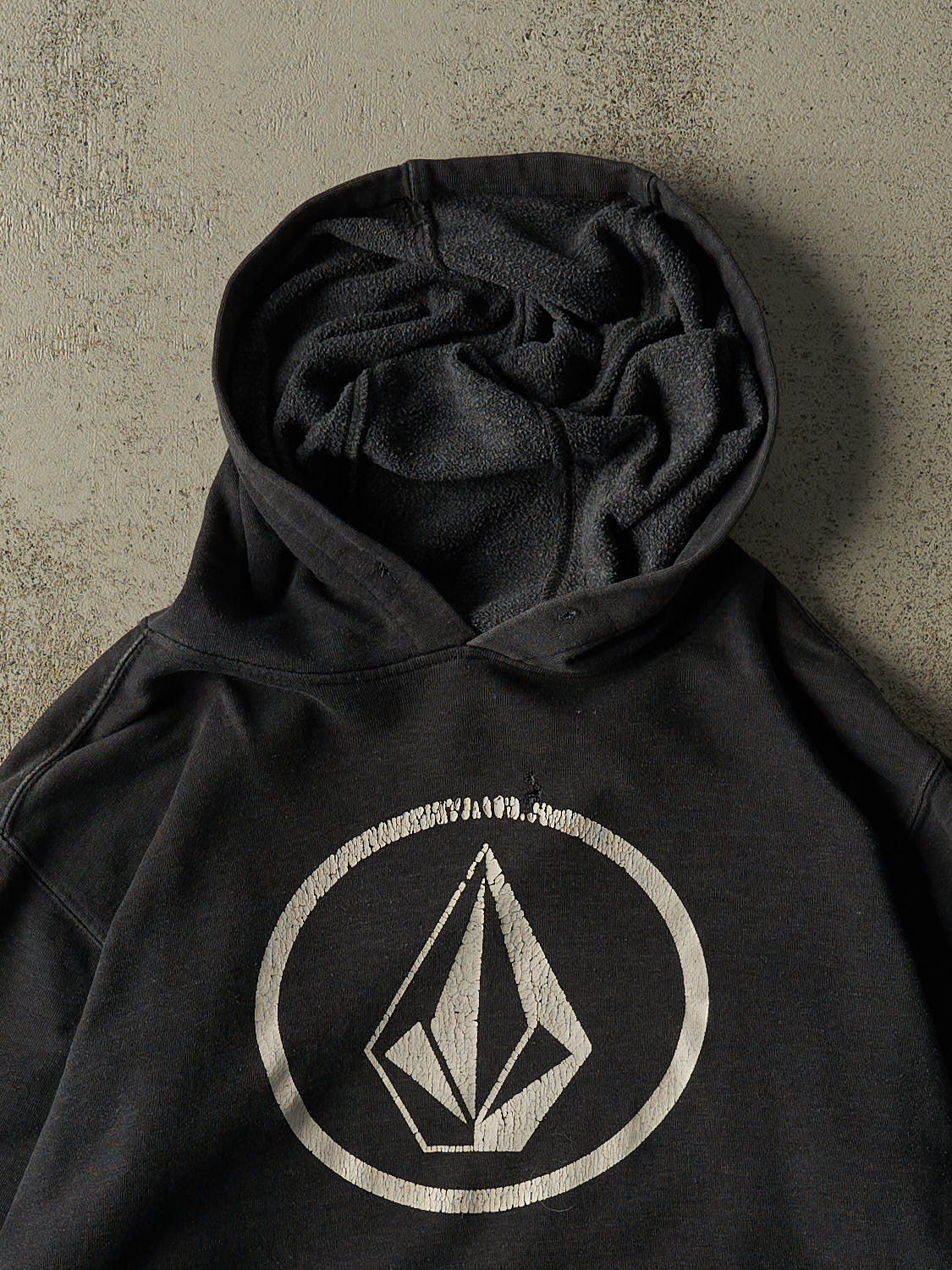 Vintage Y2K Charcoal Grey Volcom Hoodie (M)