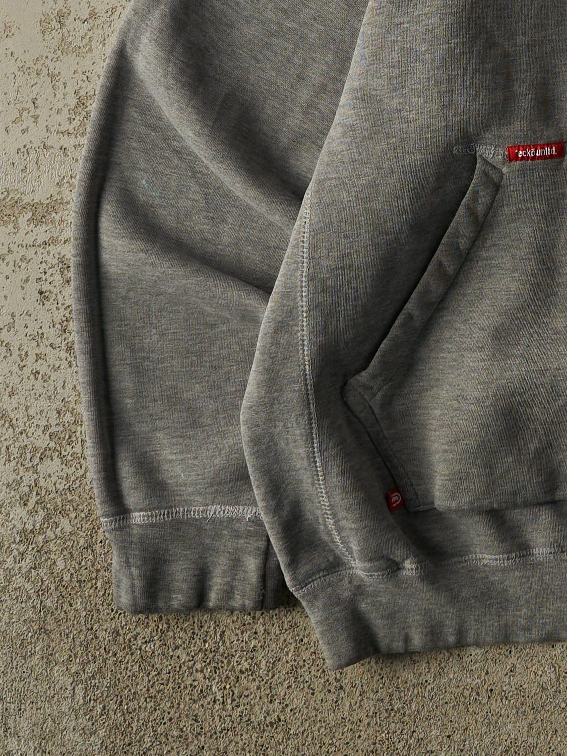 Vintage Y2K Grey Ecko Embroidered Hoodie (L/XL)