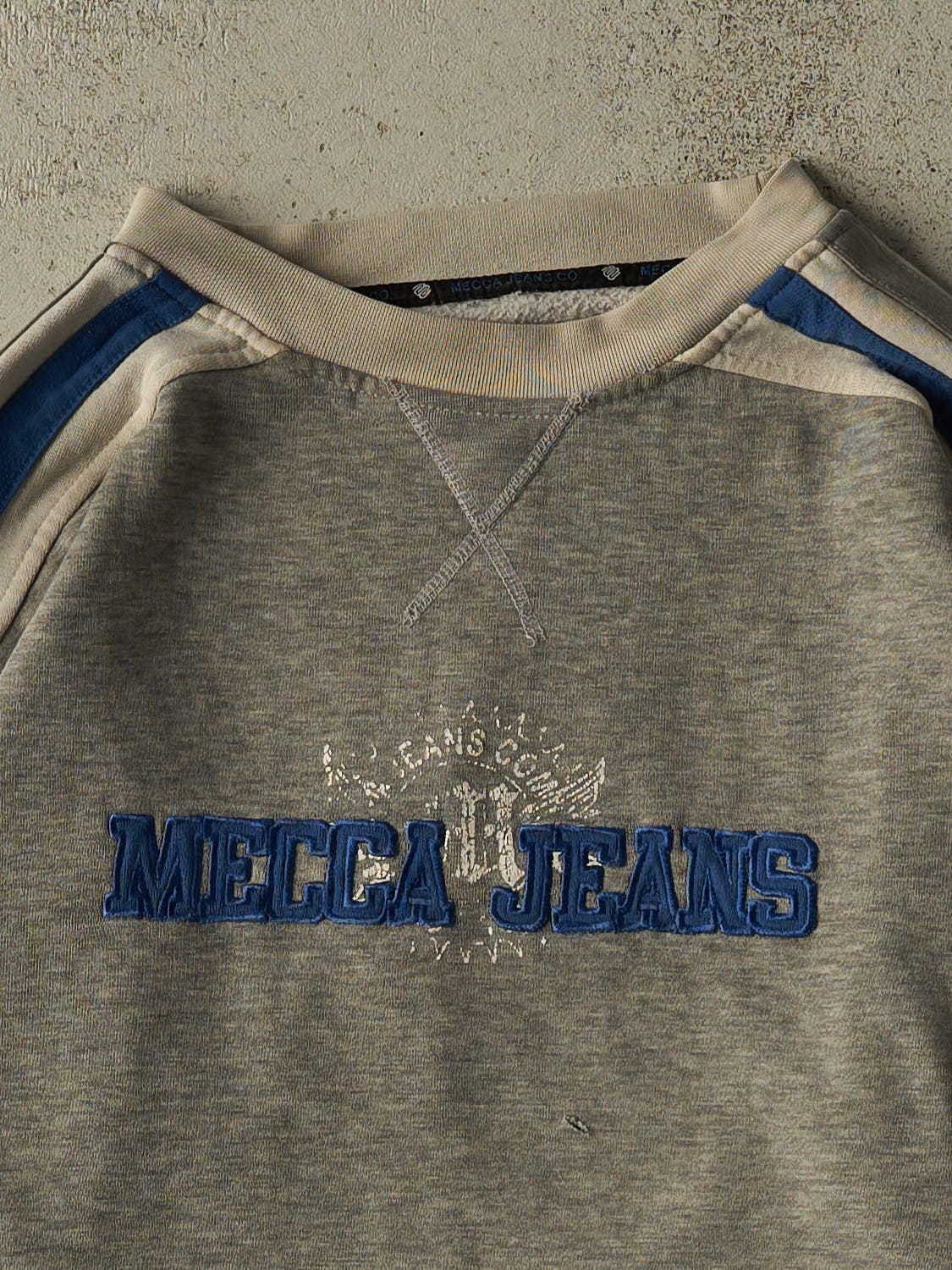 Vintage Y2K Grey Mecca Jeans Lightweight Crewneck (L)