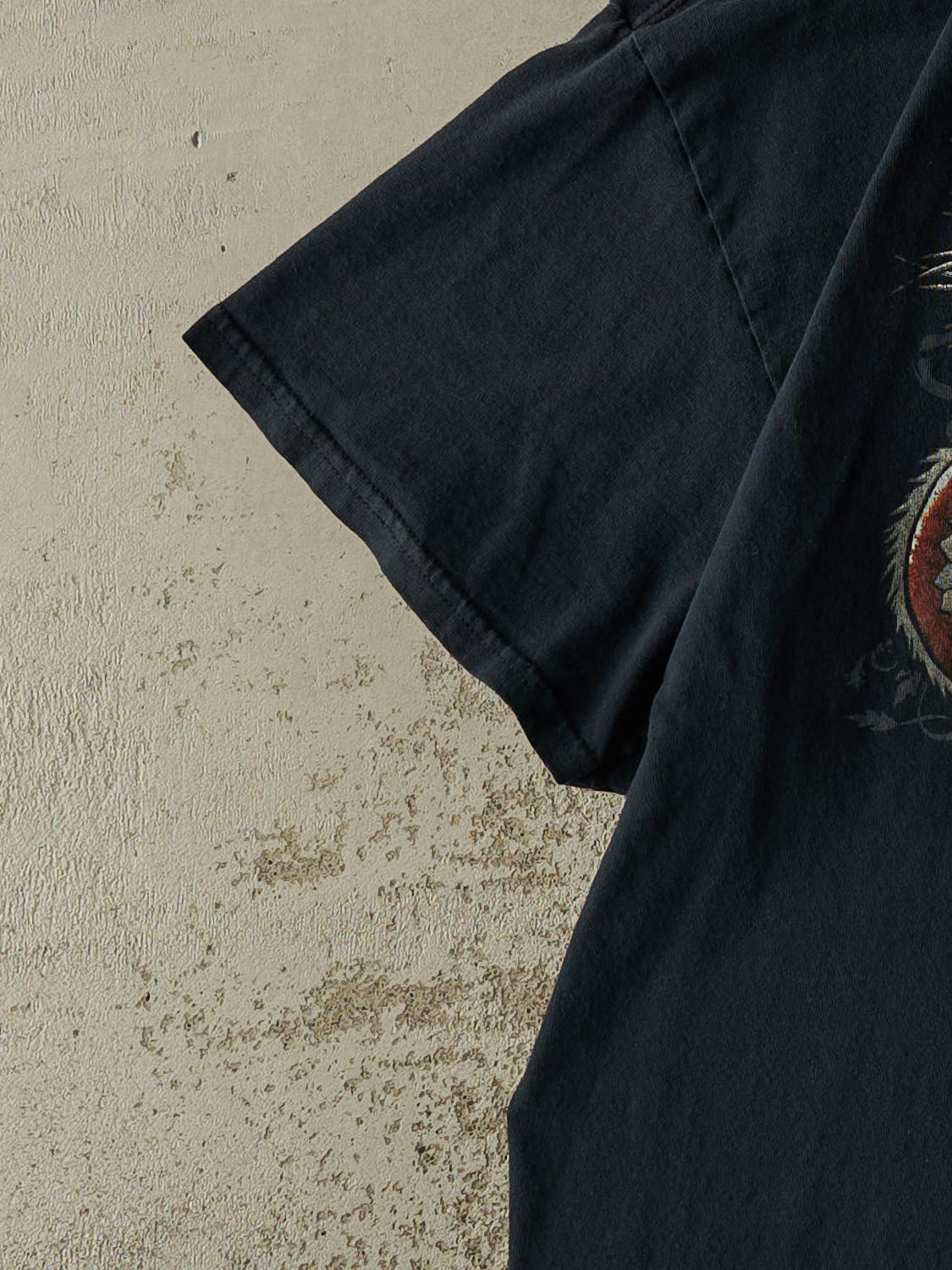 Vintage Y2K Faded Black Dragon Skull Tee (XL)