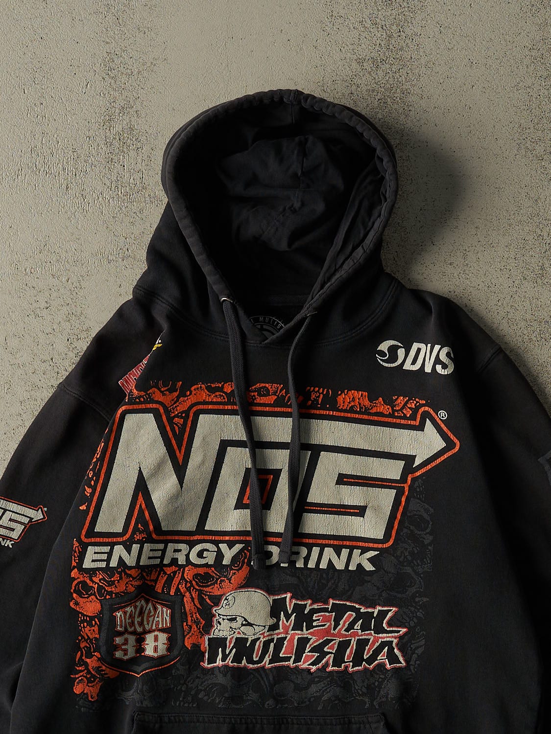 Vintage Y2K Black Metal Mulisha Hoodie (M/L)