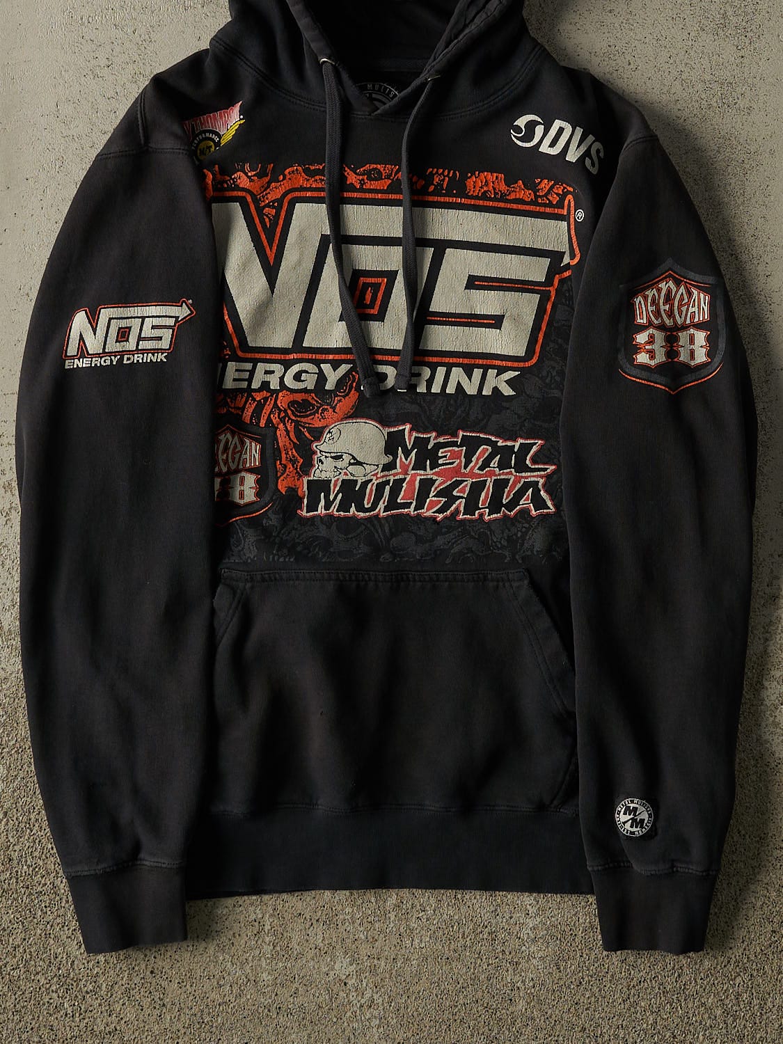 Vintage Y2K Black Metal Mulisha Hoodie (M/L)