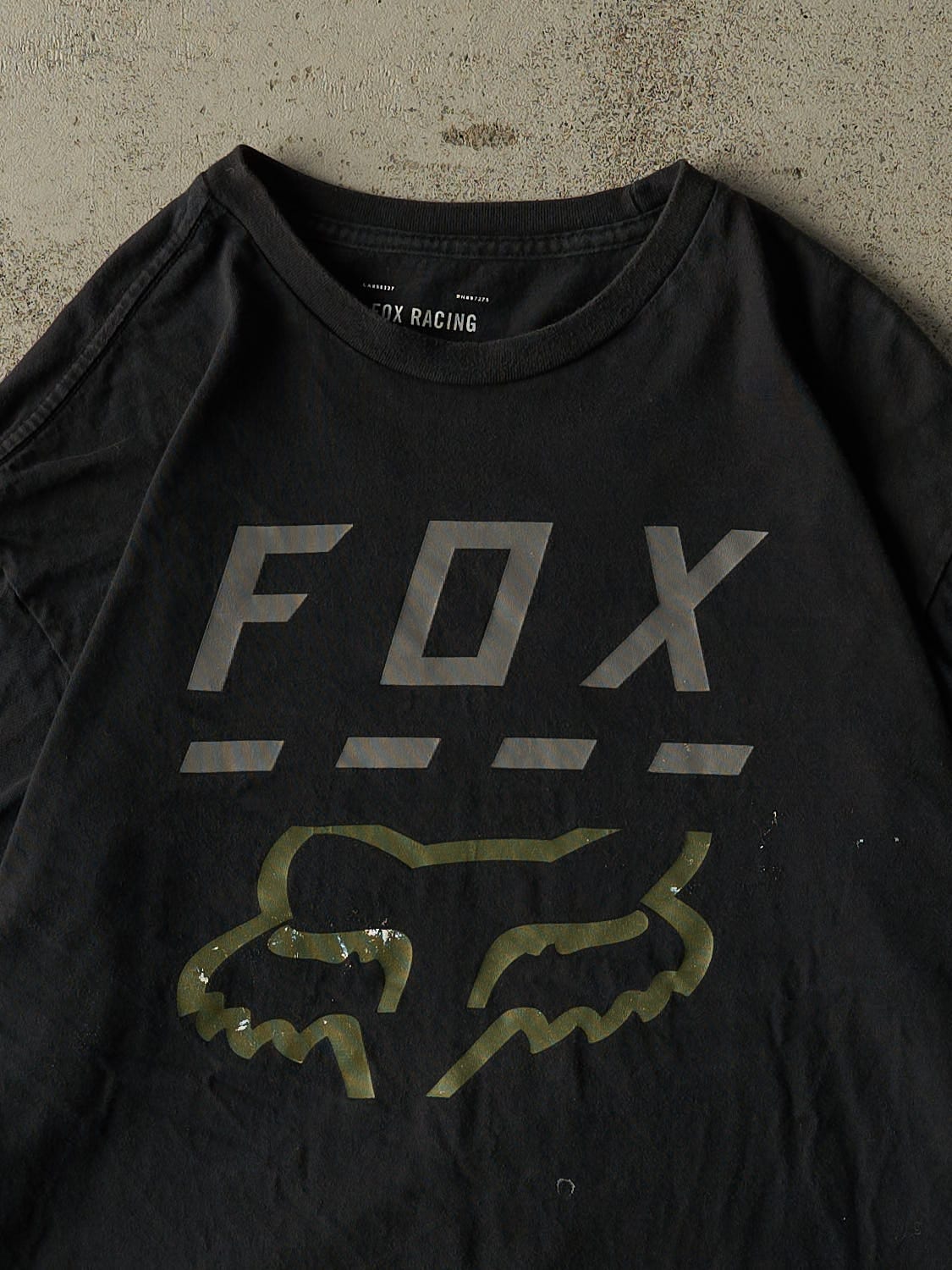 Vintage Y2K Faded Black Fox Racing Long Sleeve (L)