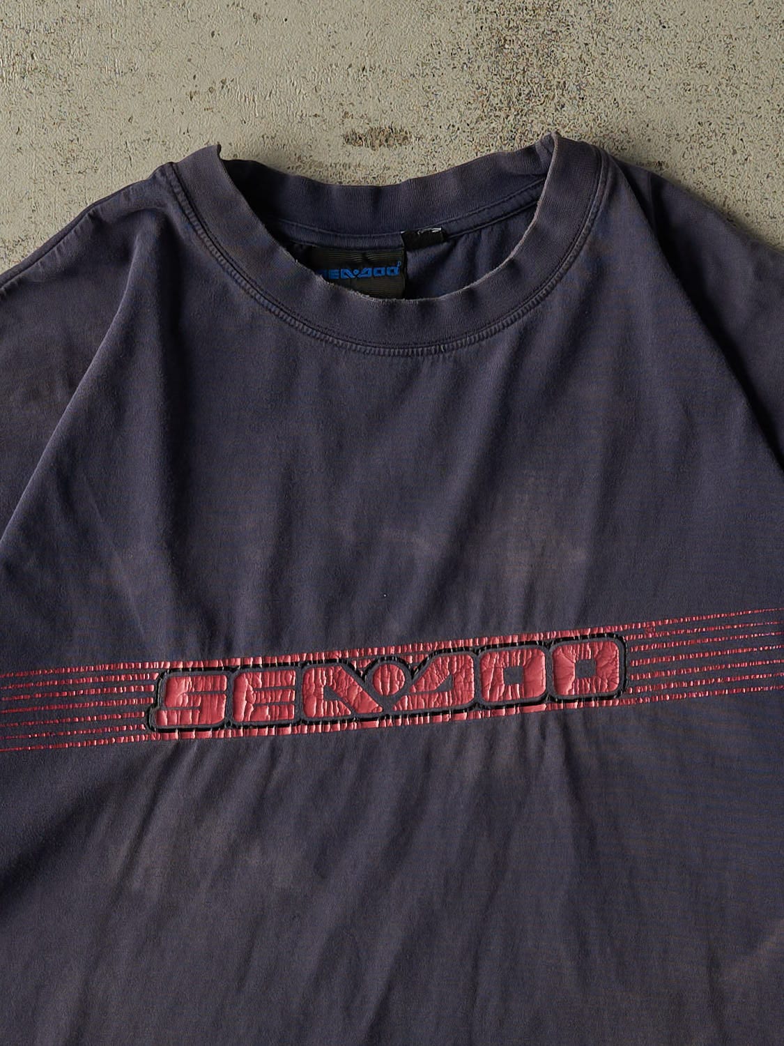 Vintage Y2K Sun Faded Navy Sea Doo Tee (XL)
