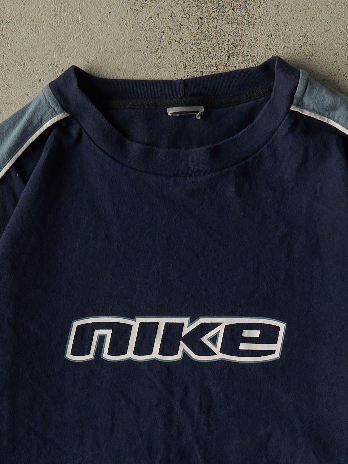 Vintage Y2K Navy Blue Nike Long Sleeve (XL)