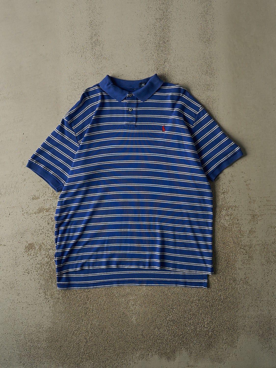 Vintage Y2K Blue Polo Quarter Button Tee (XL/XXL)