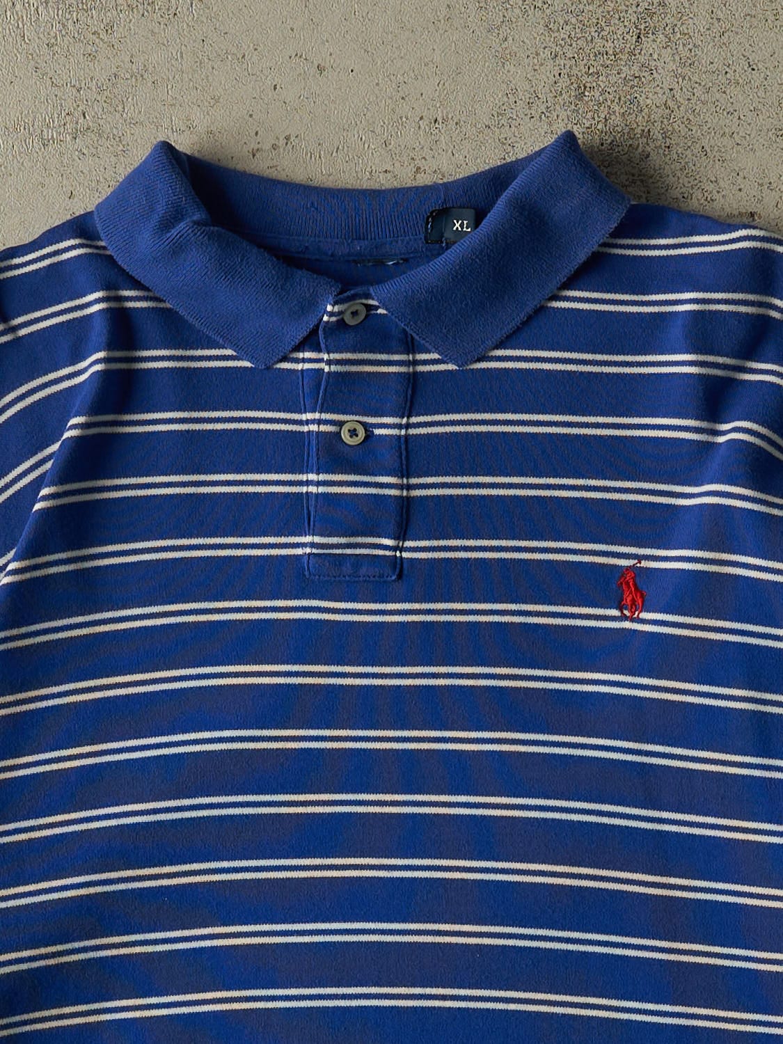 Vintage Y2K Blue Polo Quarter Button Tee (XL/XXL)