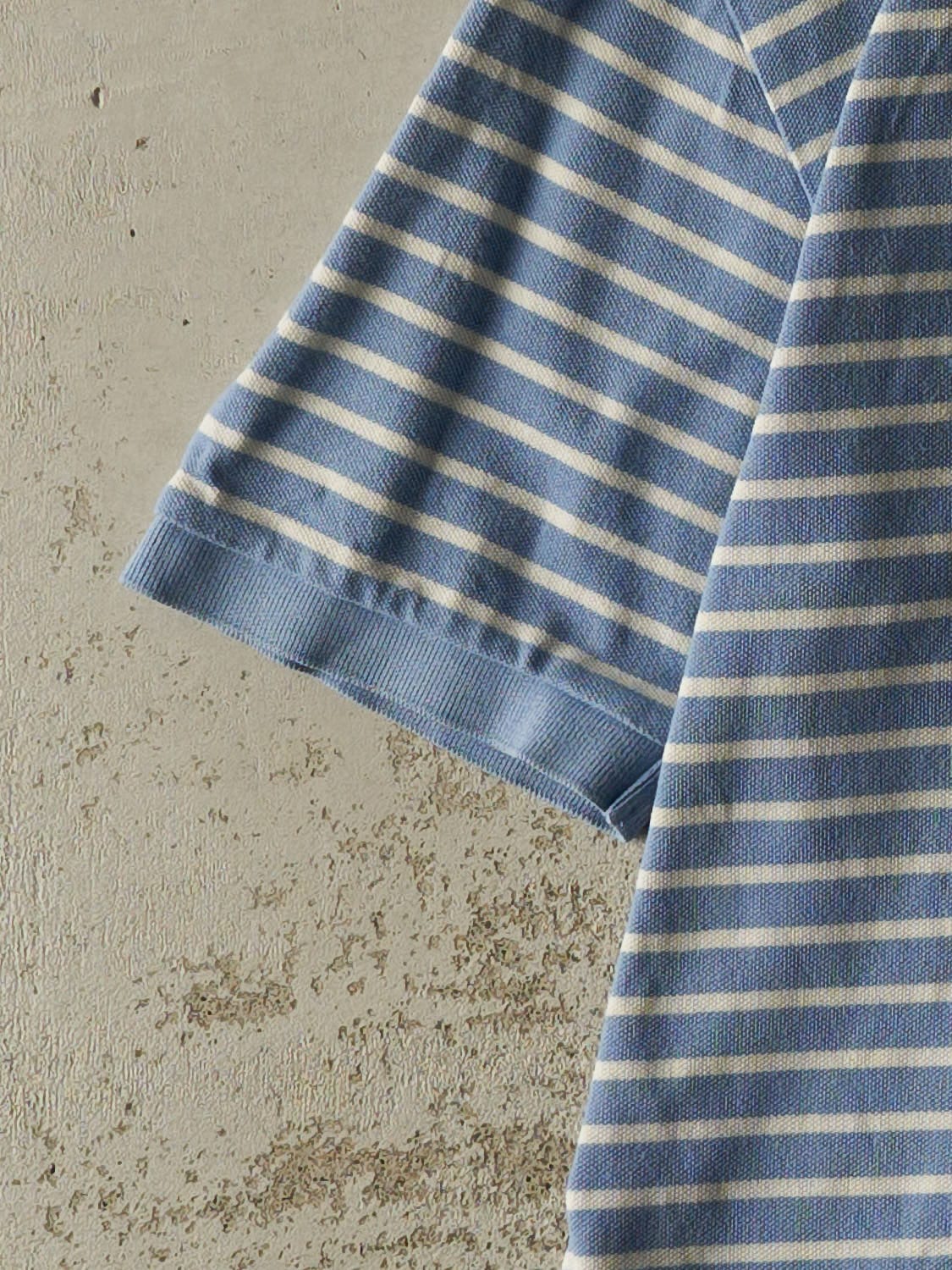 Vintage Y2K Baby Blue Polo Quarter Button Tee (XL)