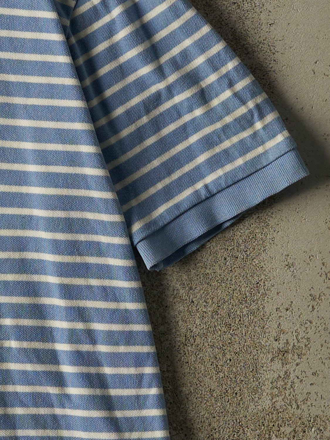 Vintage Y2K Baby Blue Polo Quarter Button Tee (XL)