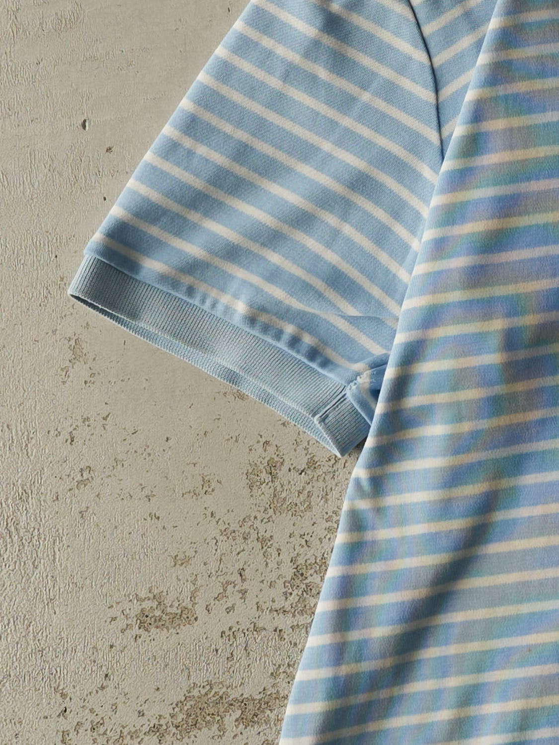 Vintage Y2K Blue Polo Quarter Button Tee (XXL)