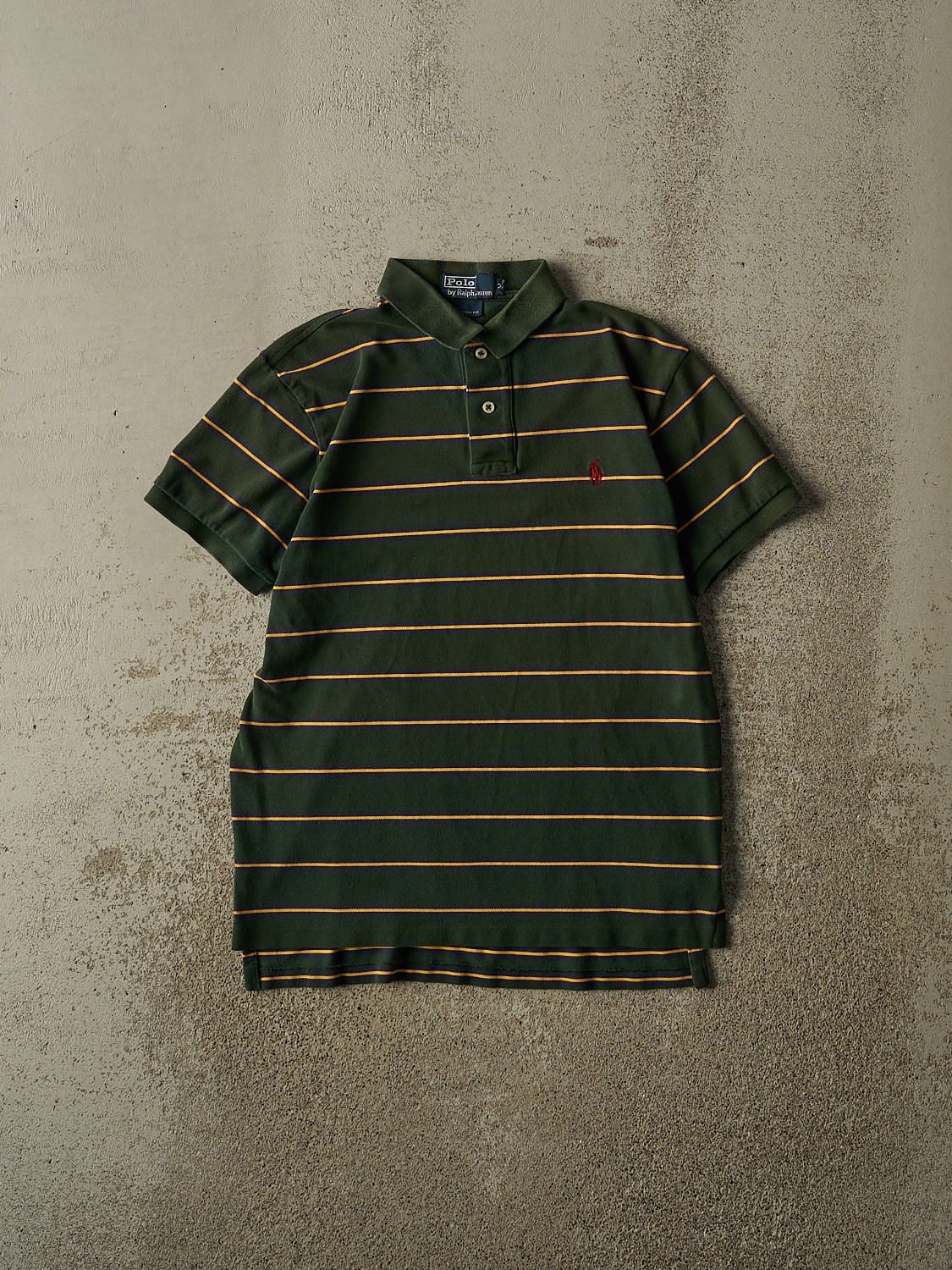 Vintage Y2K Green Polo Quarter Button Tee (S)