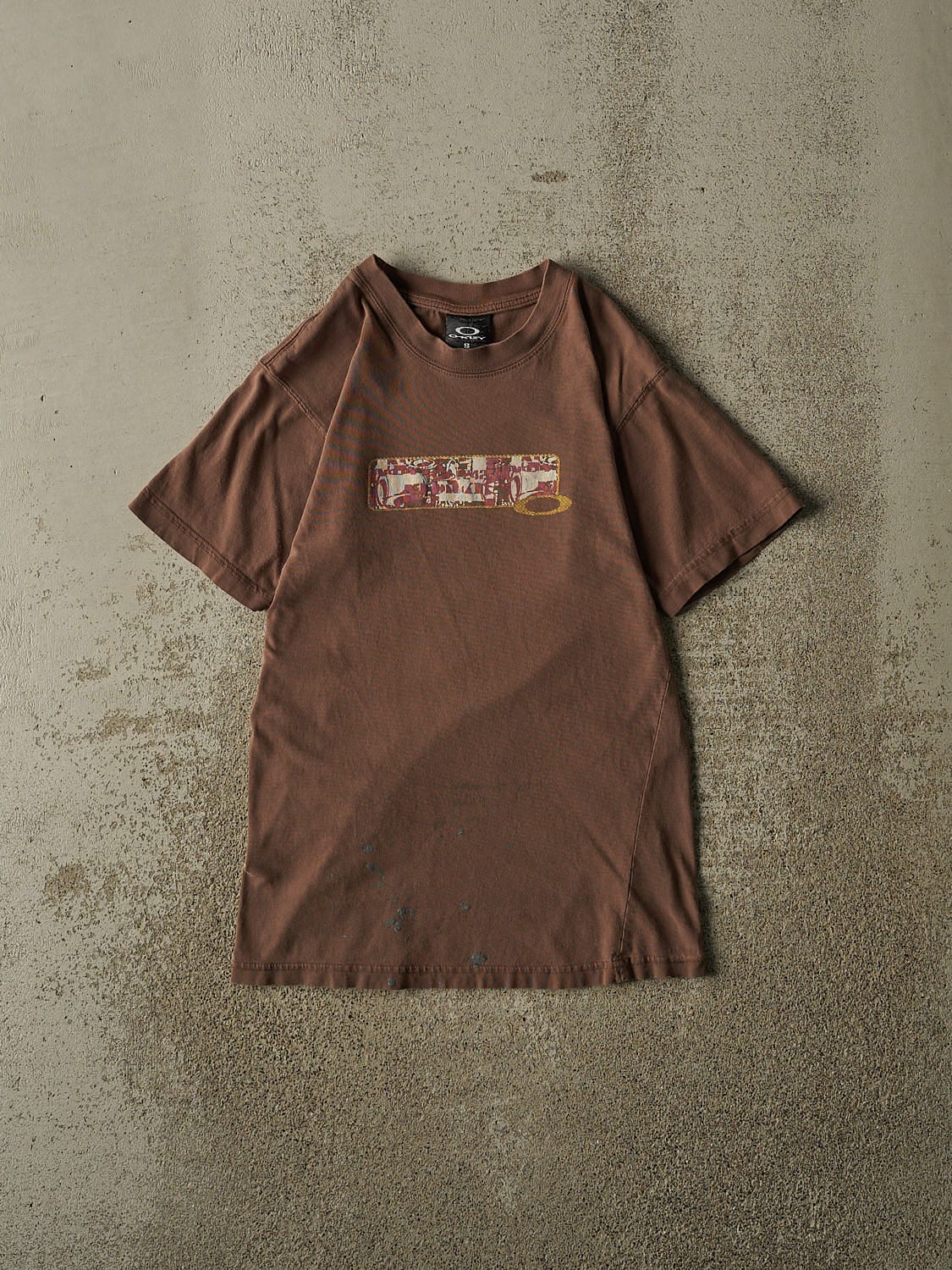 Vintage Y2K Brown Oakley Tee (XXS/XS)