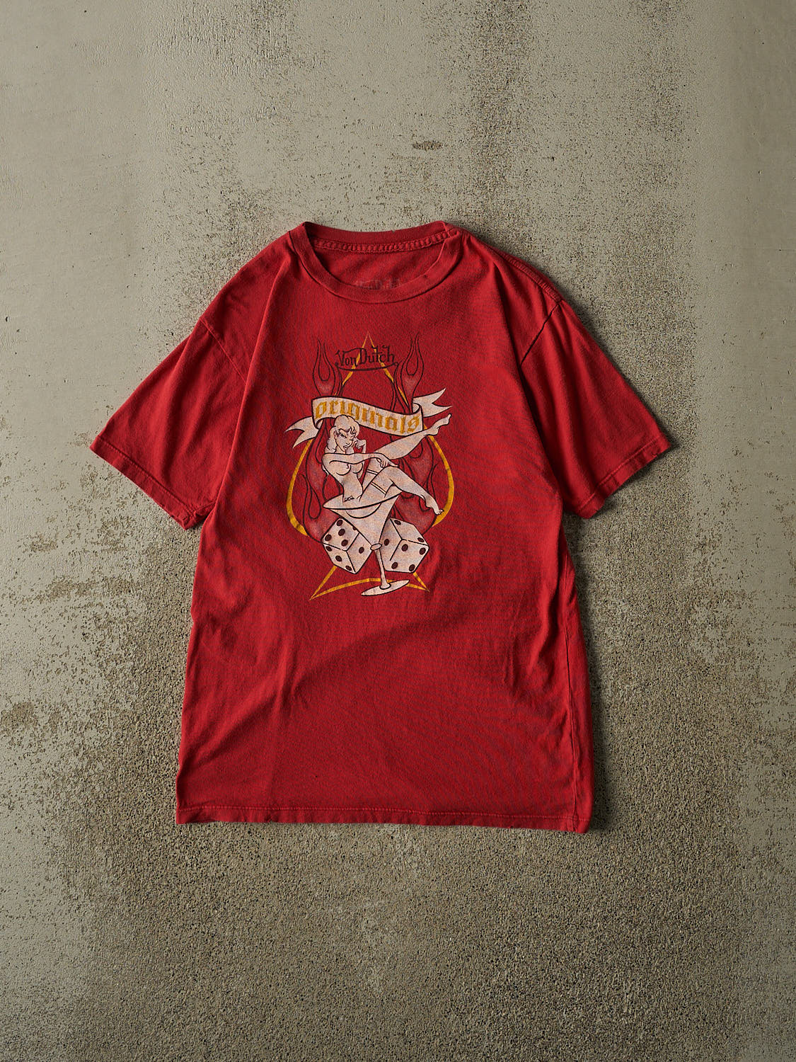 Vintage Y2K Red Von Dutch Tee (XS/S)