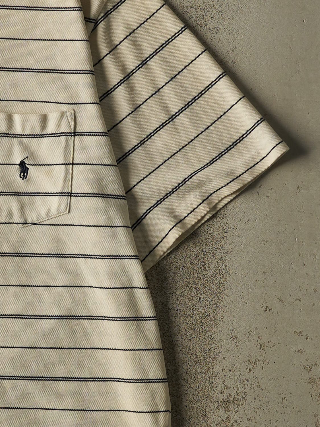 Vintage Y2K Beige Polo Quarter Button Tee (XL/XXL)