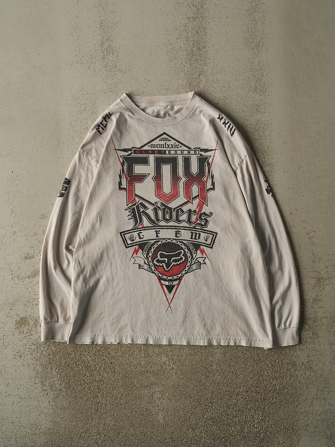 Vintage Y2K Grey Fox Racing Long Sleeve (L/XL)
