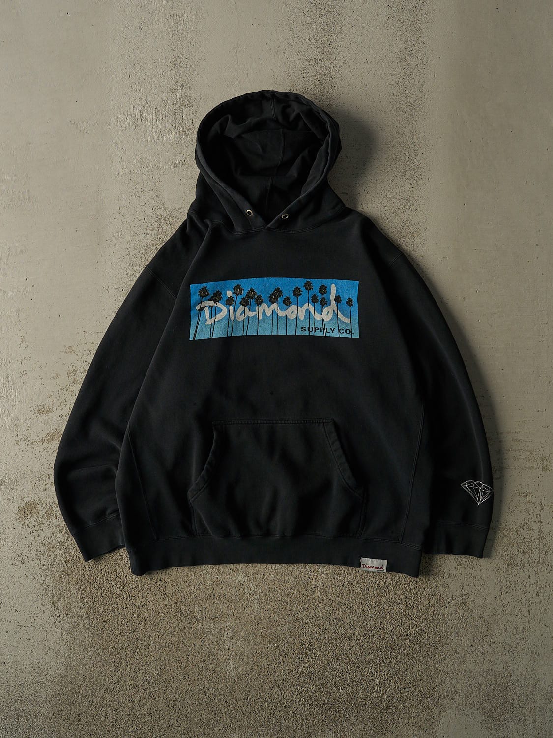 Vintage Y2K Faded Black Diamond Supply Co Hoodie (L/XL)