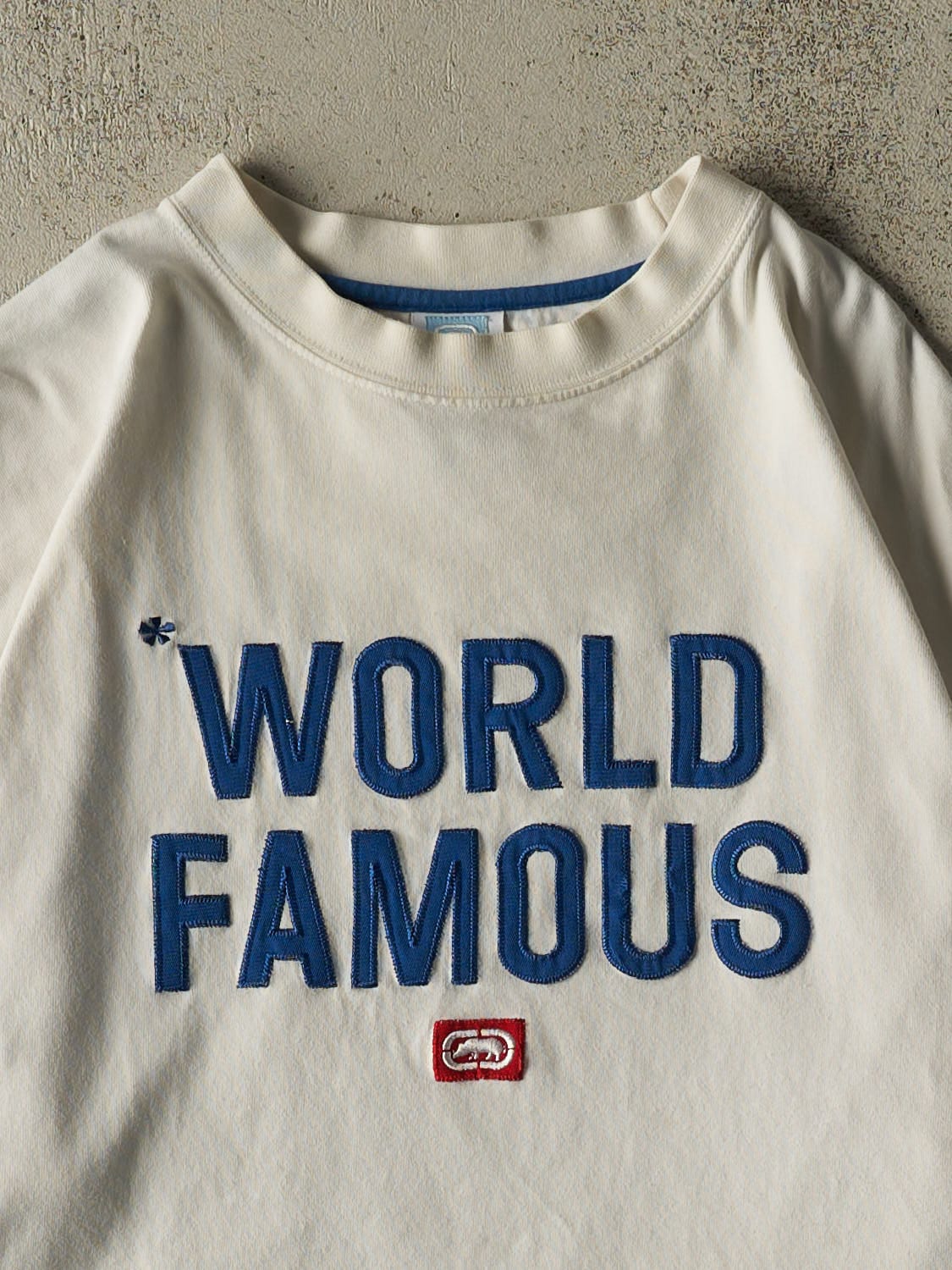 Vintage Y2K White Ecko World Famous Tee (XL)