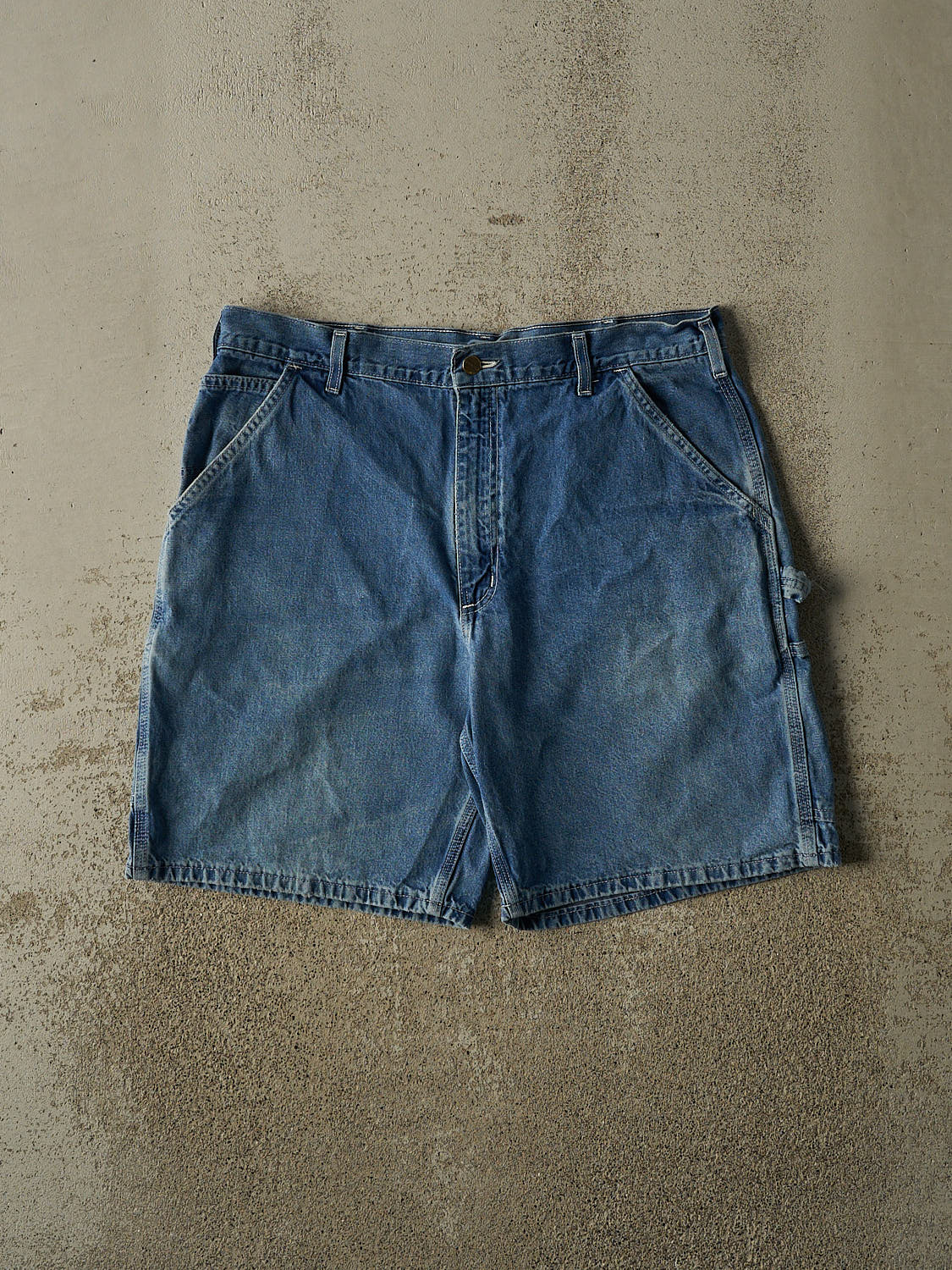 Vintage 90s Dark Wash Carhartt Carpenter Jean Shorts (36x9)