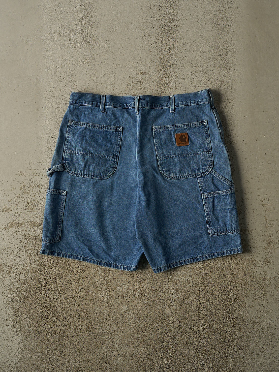 Vintage 90s Dark Wash Carhartt Carpenter Jean Shorts (36x9)