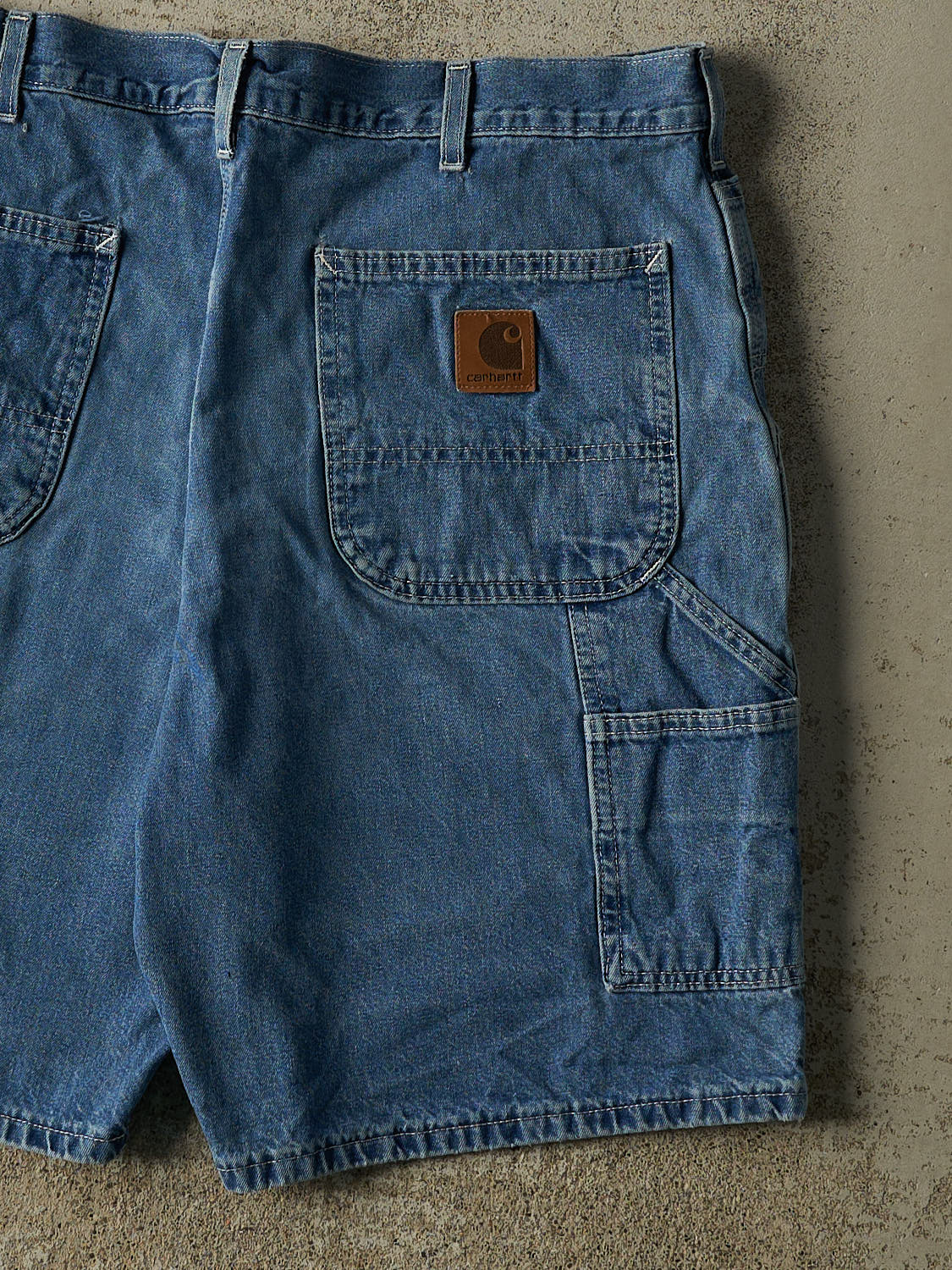 Vintage 90s Dark Wash Carhartt Carpenter Jean Shorts (36x9)