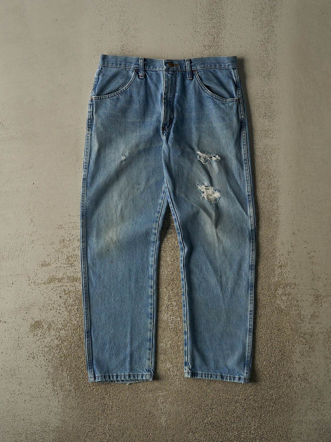 Vintage 90s Light Wash Rustler Jeans (33x29)