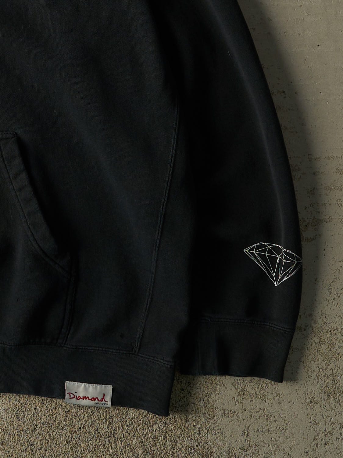 Vintage Y2K Faded Black Diamond Supply Co Hoodie (L/XL)