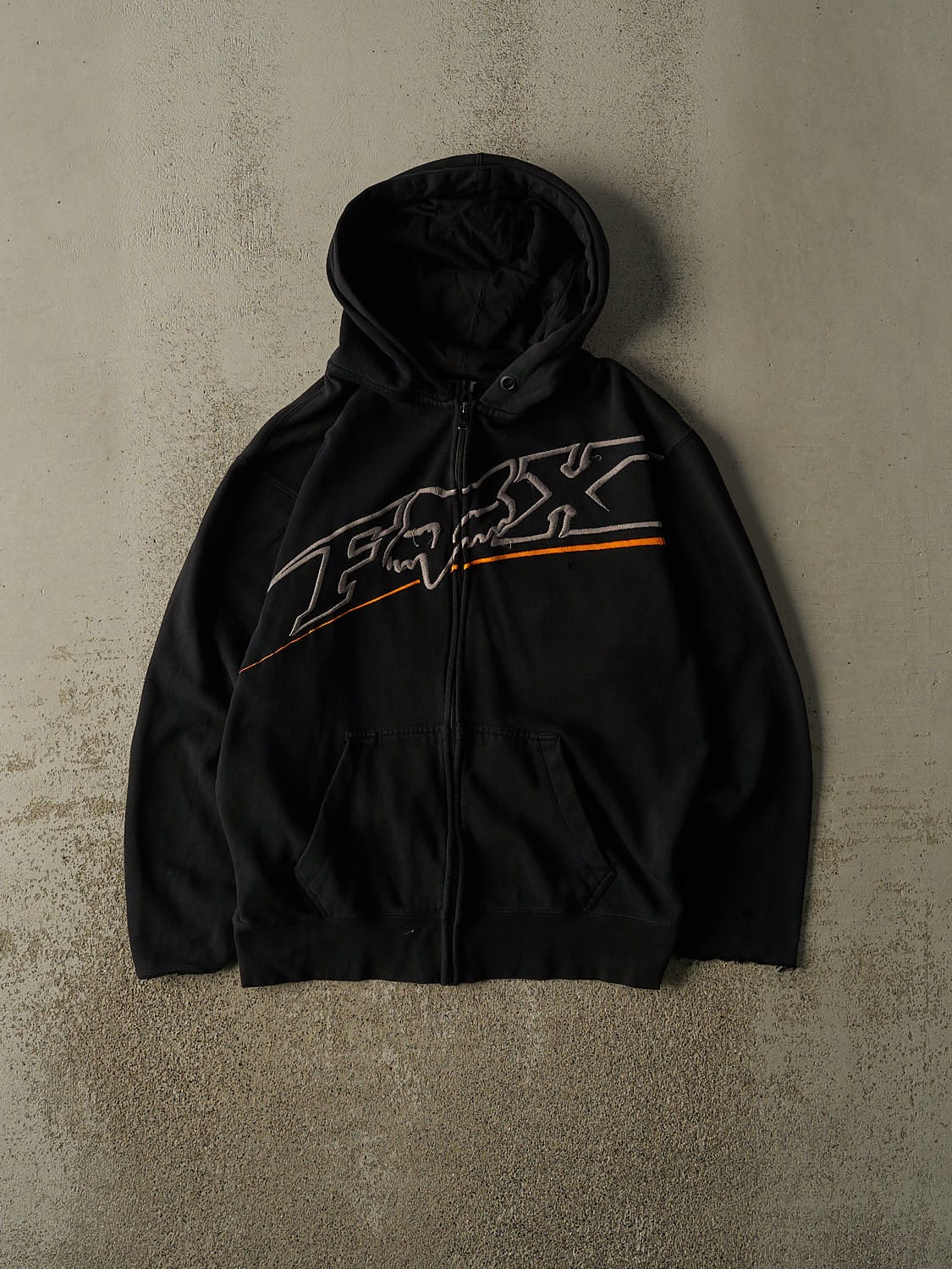 Vintage Y2K Black Fox Racing Zip Up Hoodie (M/L) – Rebalance Vintage