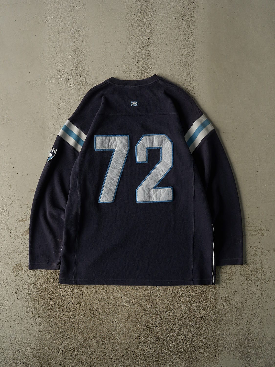Vintage Y2K Navy Blue Ecko Knit Long Sleeve (XXL/XXXL)