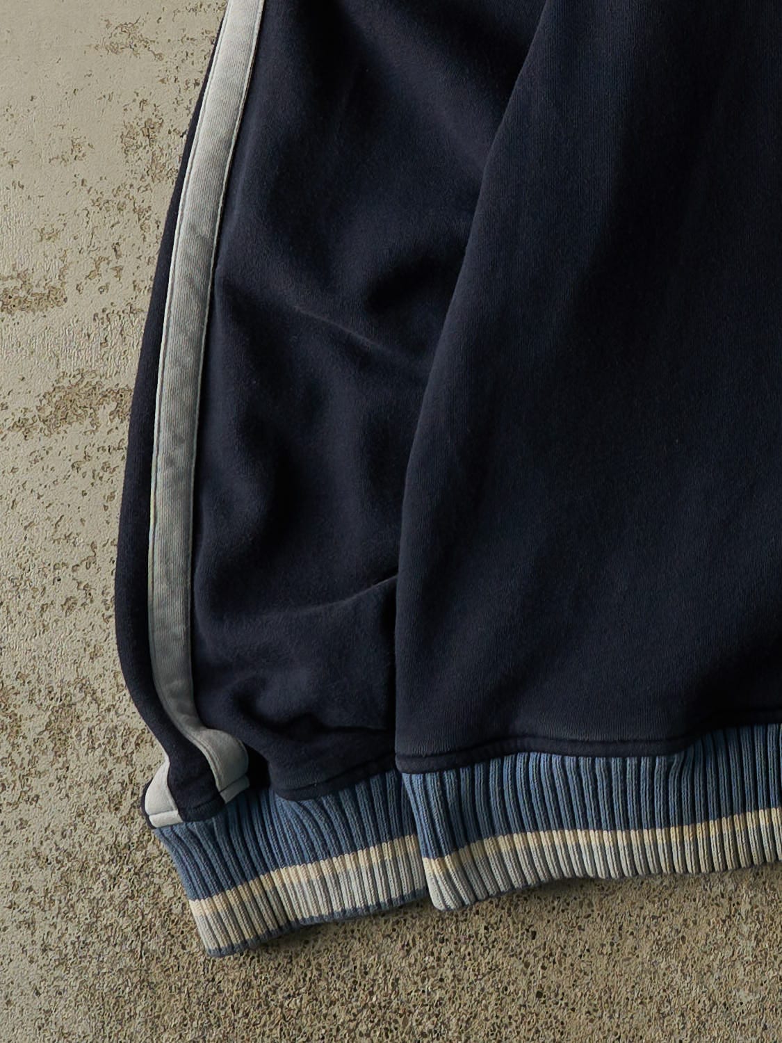 Vintage Y2K Navy Blue Tommy Hilfiger Zip Up Sweater (L/XL)